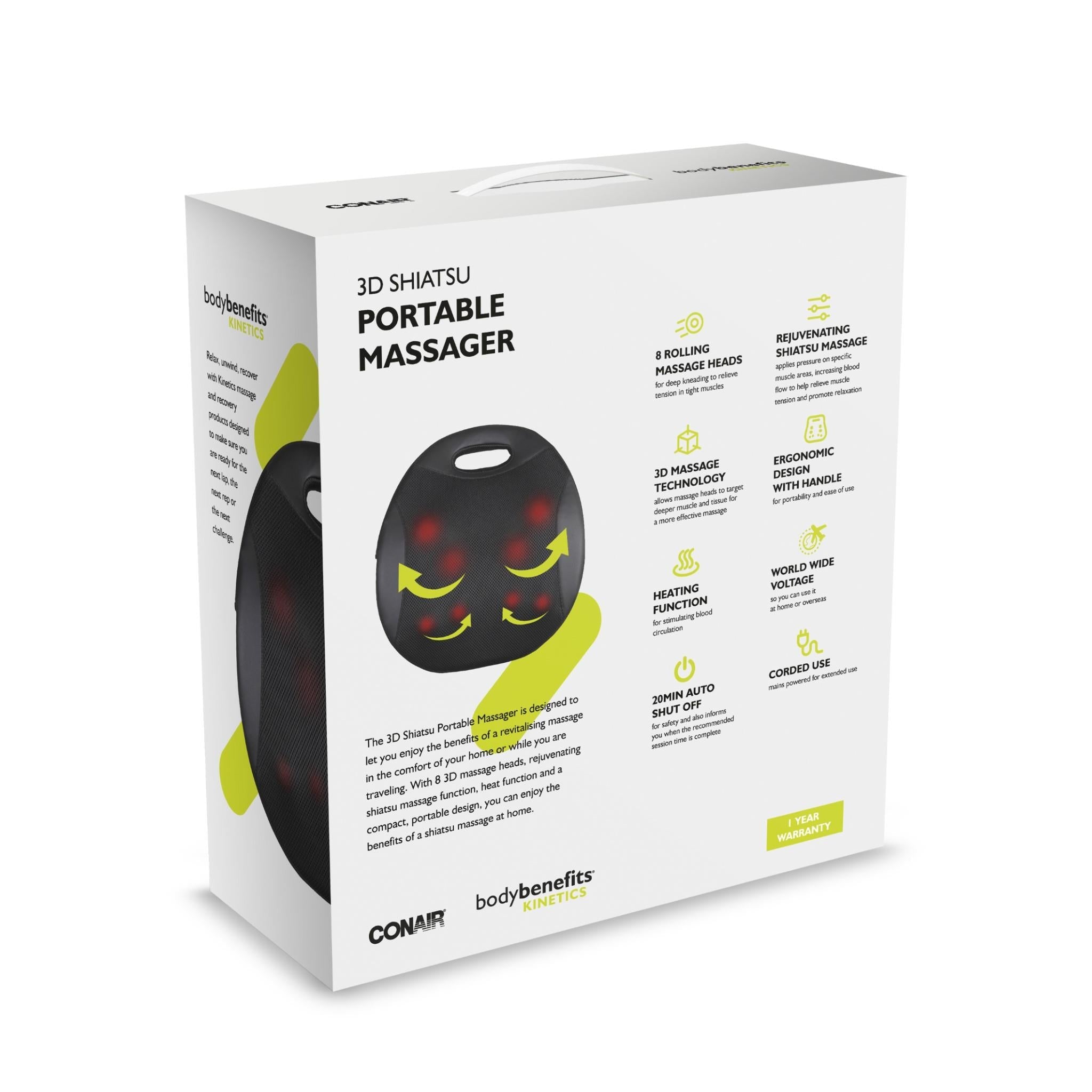 Conair 3D Shiatsu Portable Massager