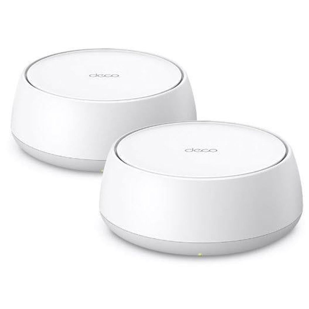 TP-Link Deco white mesh Wi-Fi router nodes, two-pack