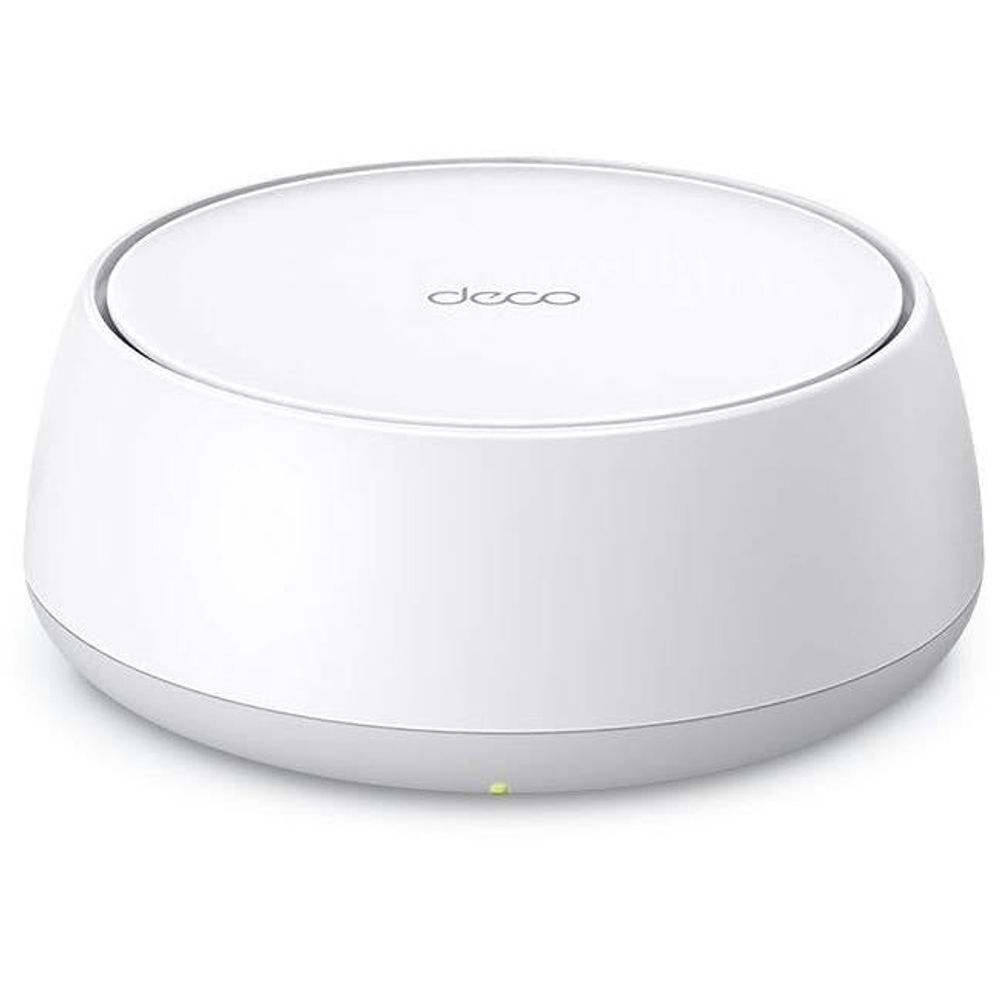 TP-Link Deco white mesh Wi-Fi router node, top view
