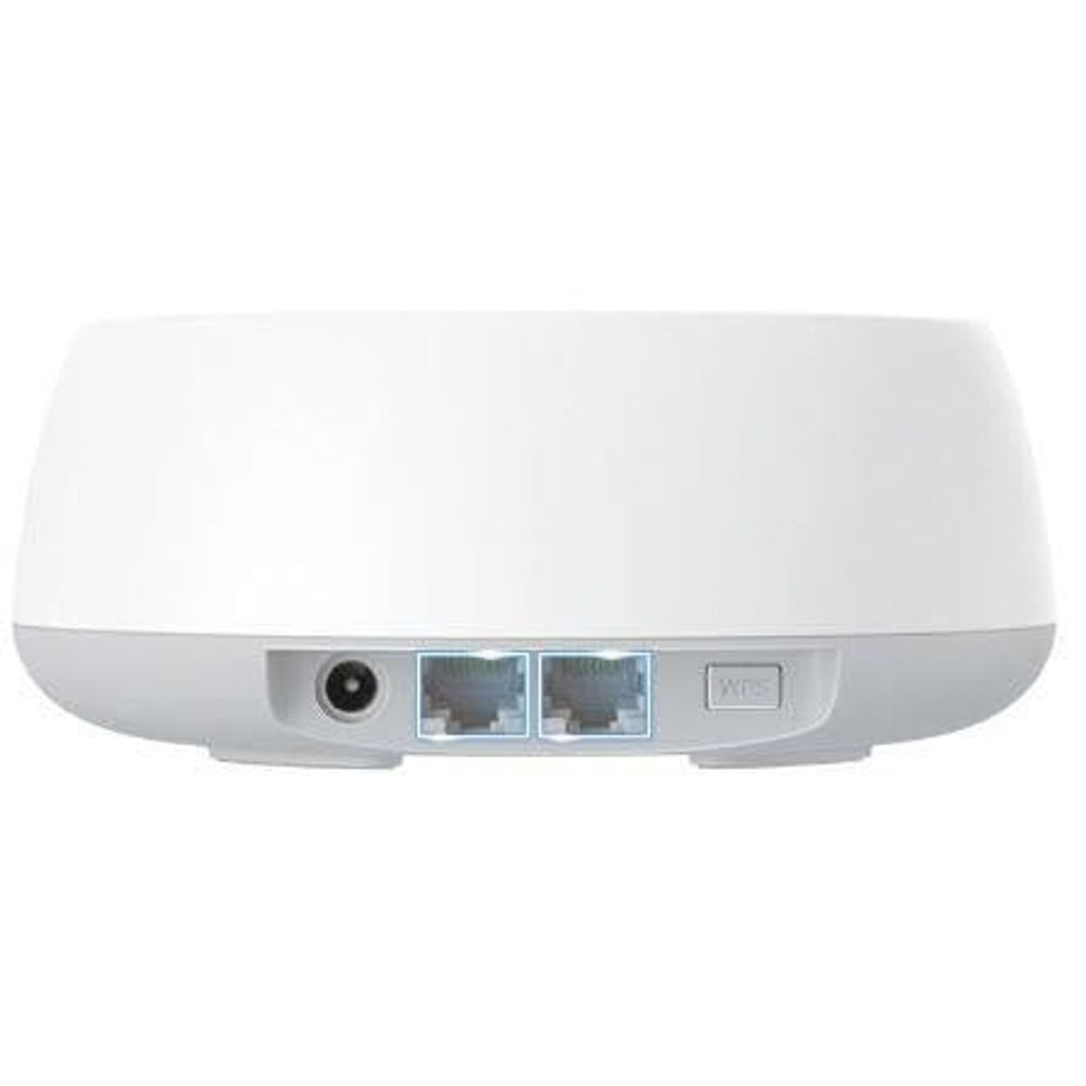 TP-Link Deco white mesh router base with Ethernet and LAN ports