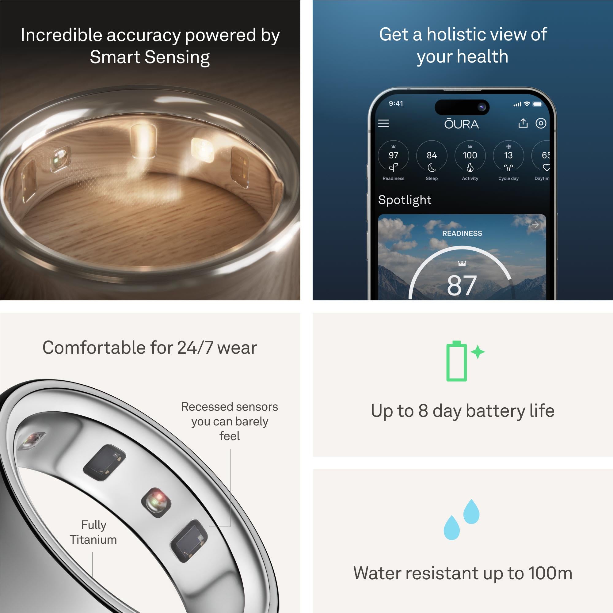 Oura Ring 4 [Size 6] (Silver)