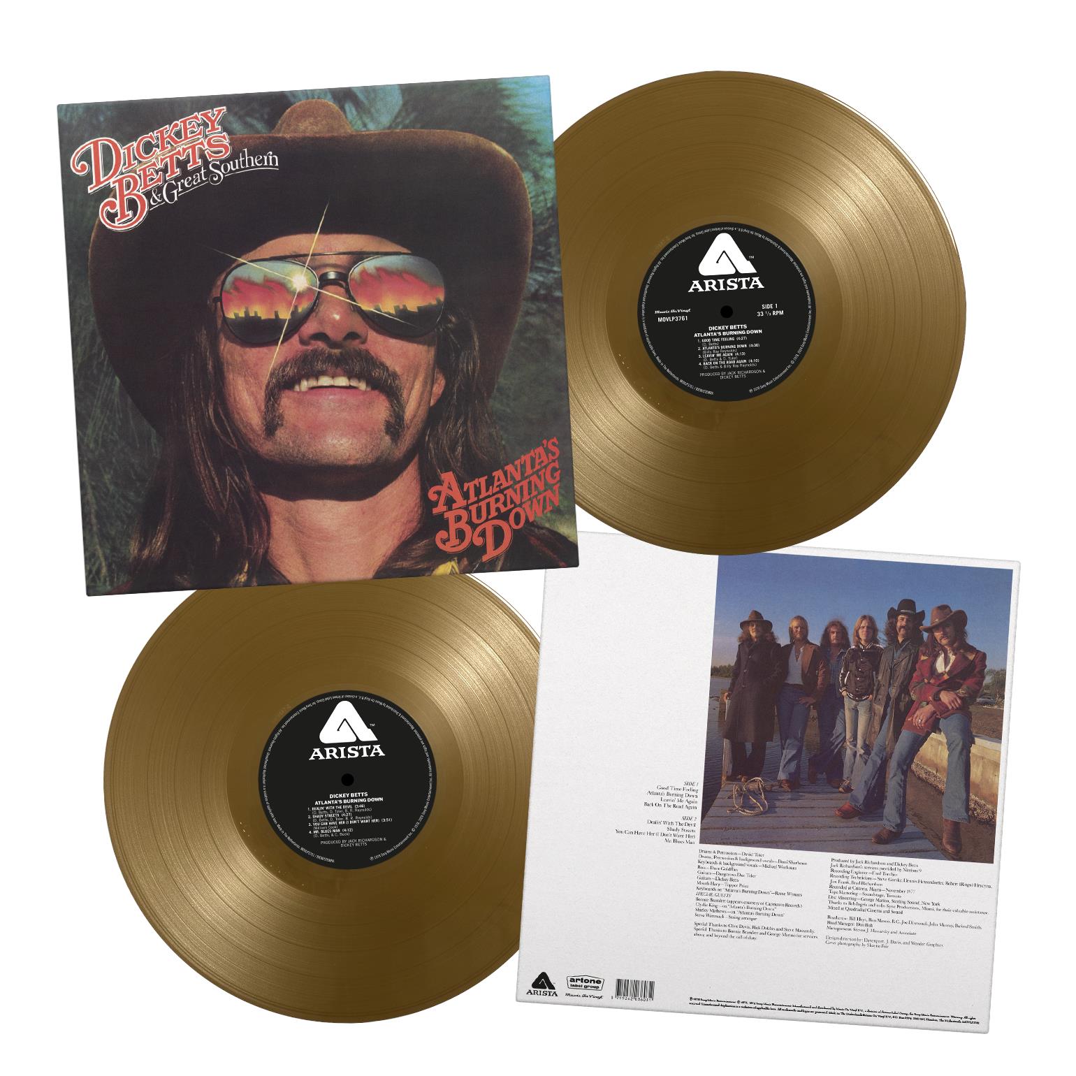 Atlanta’s Burning Down (Gold Vinyl) - By: Dickey Betts & Great Southern