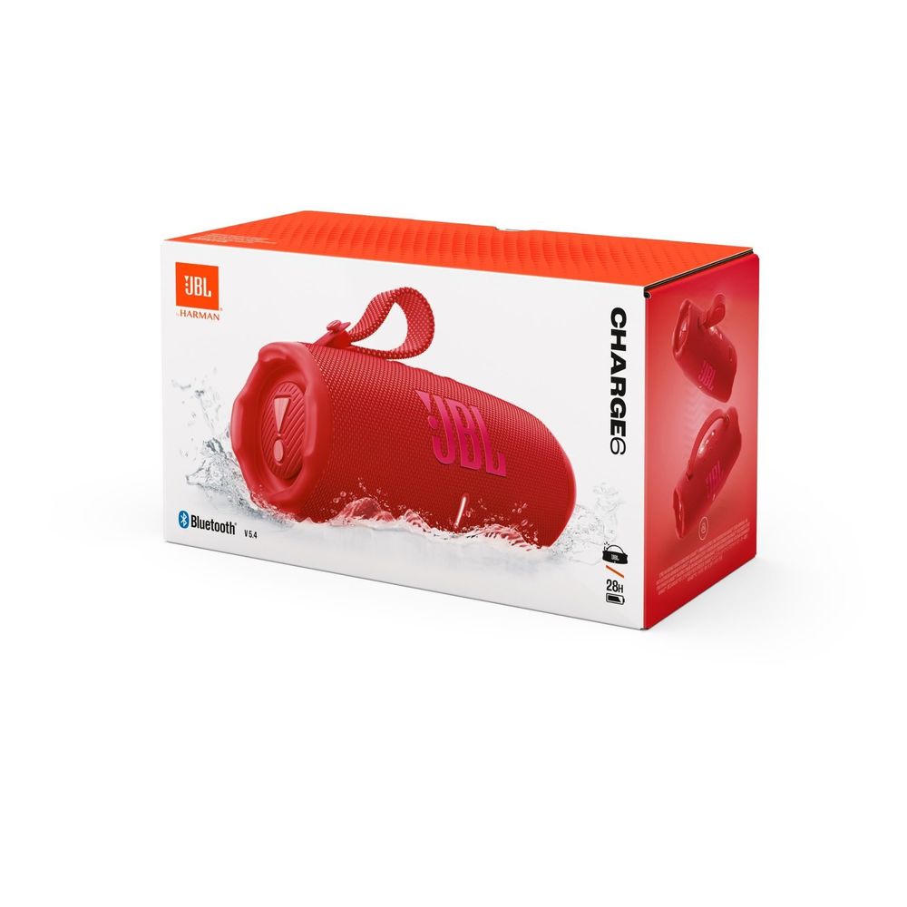 JBL Charge 6 Portable Bluetooth Speaker (Red)