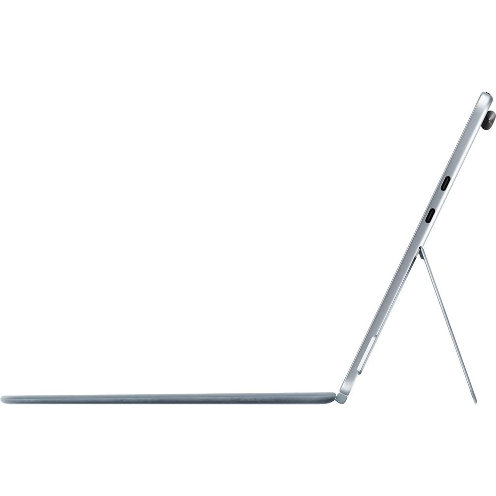 Slim Pen resting on a compact kickstand, side buttons visible