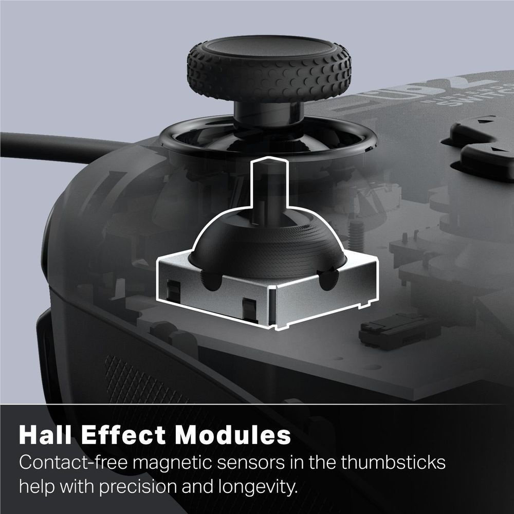 Controller thumbstick top with internal module cross-section detail