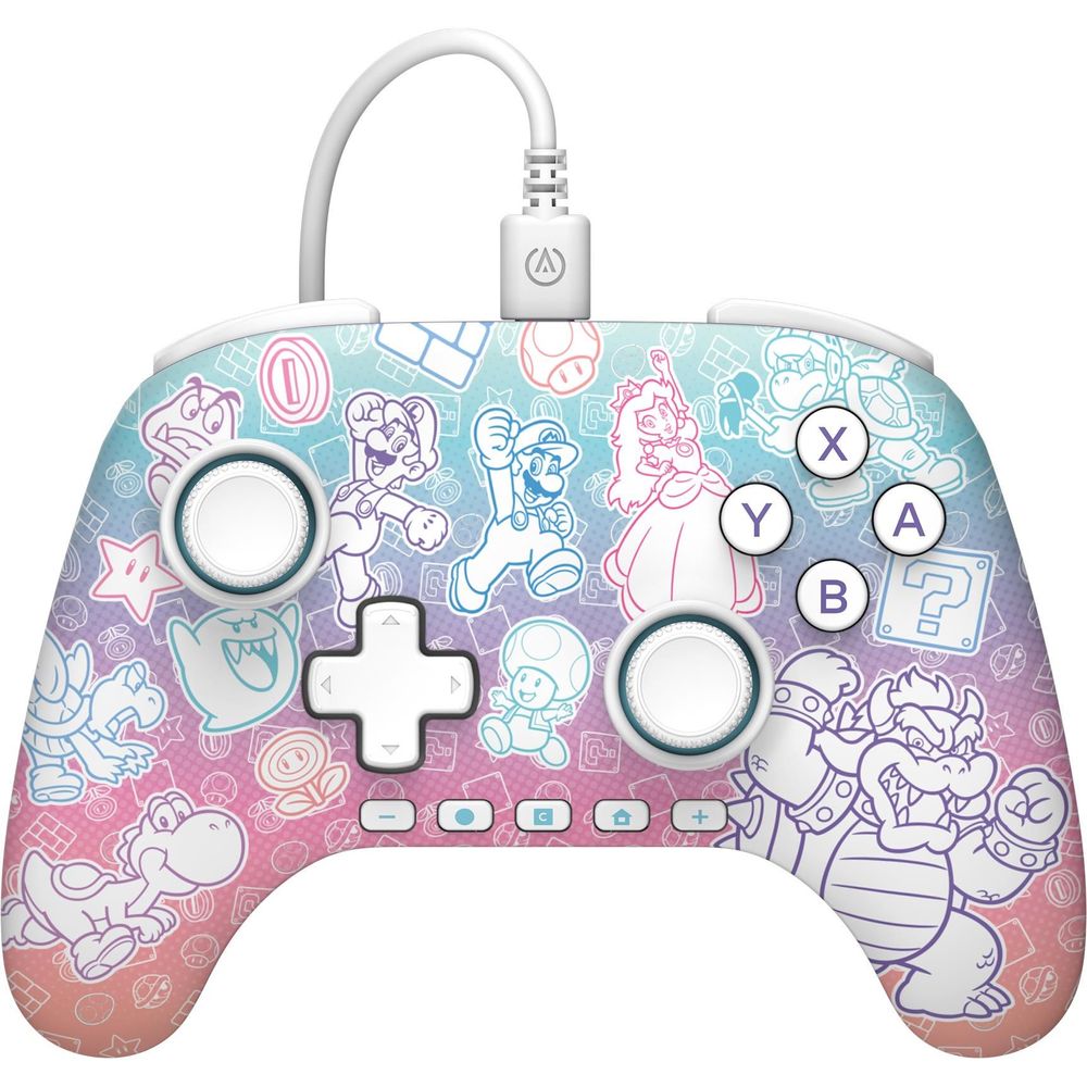 PowerA Advanced Wired Controller with Hall Effect Modules for Nintendo Switch 2 (Mushroom Kingdom)