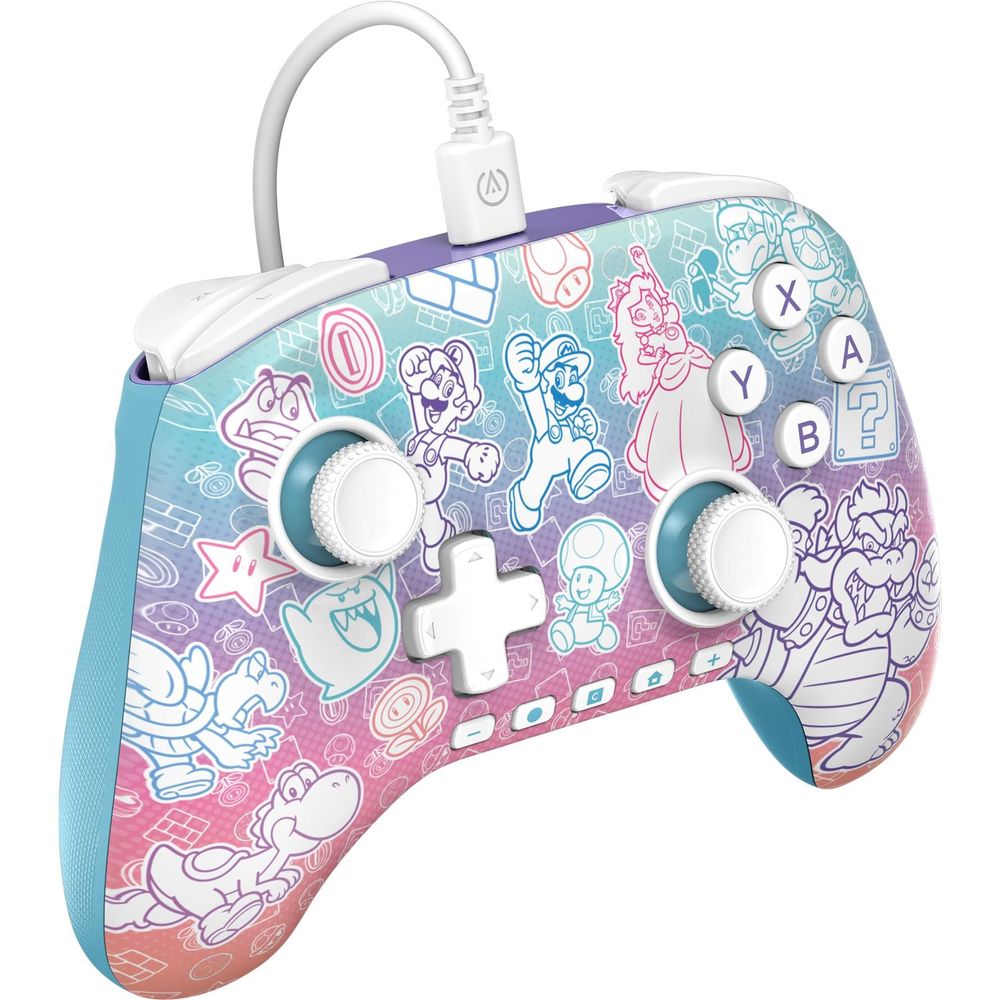 PowerA Advanced Wired Controller with Hall Effect Modules for Nintendo Switch 2 (Mushroom Kingdom)