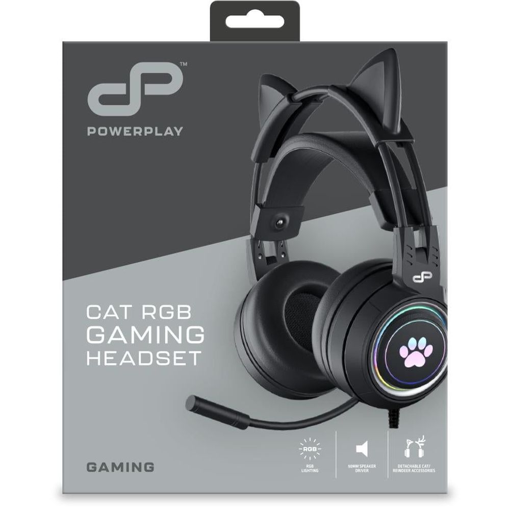 PowerPlay Cat RGB Gaming Headset (Black)