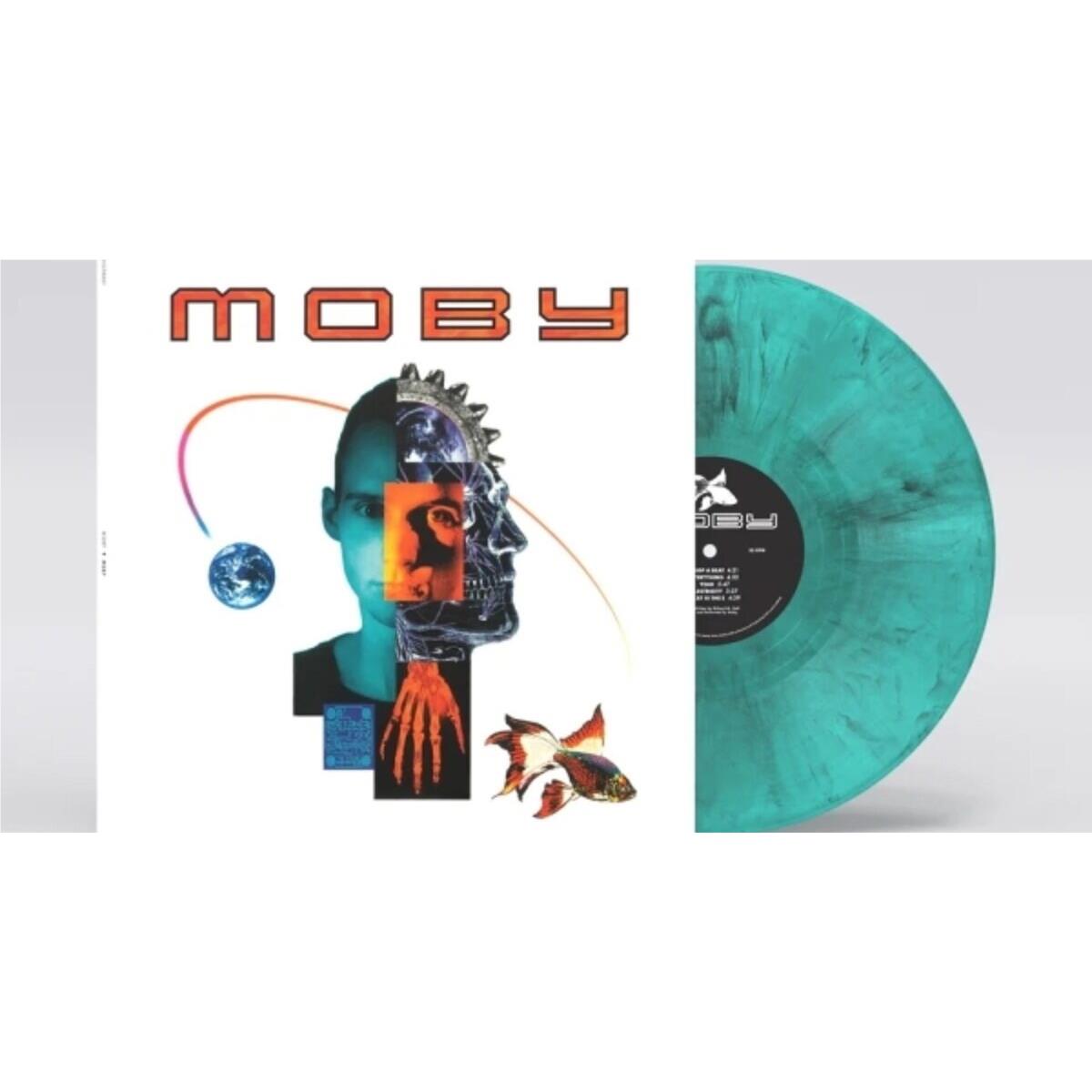 Moby (Black and White Marble on Blue Vinyl) - By: Moby