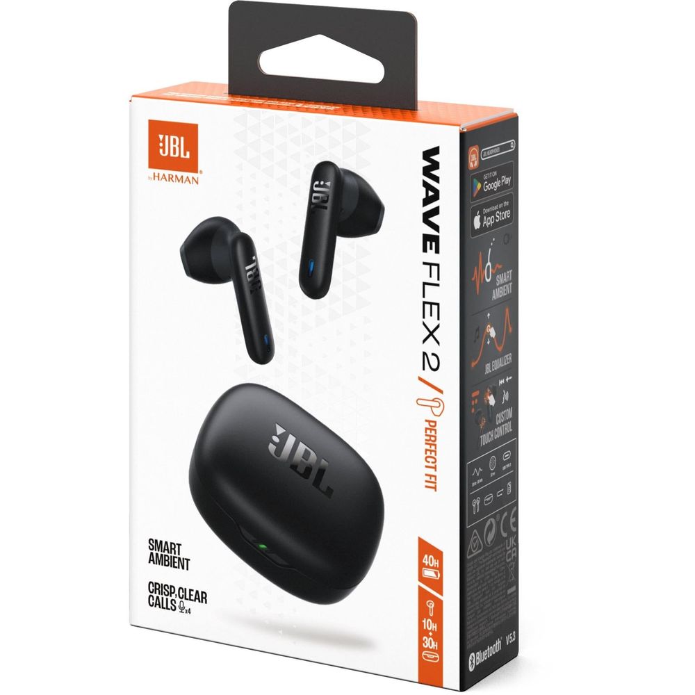 JBL Wave Flex 2 True Wireless In-Ear Headphones (Black)