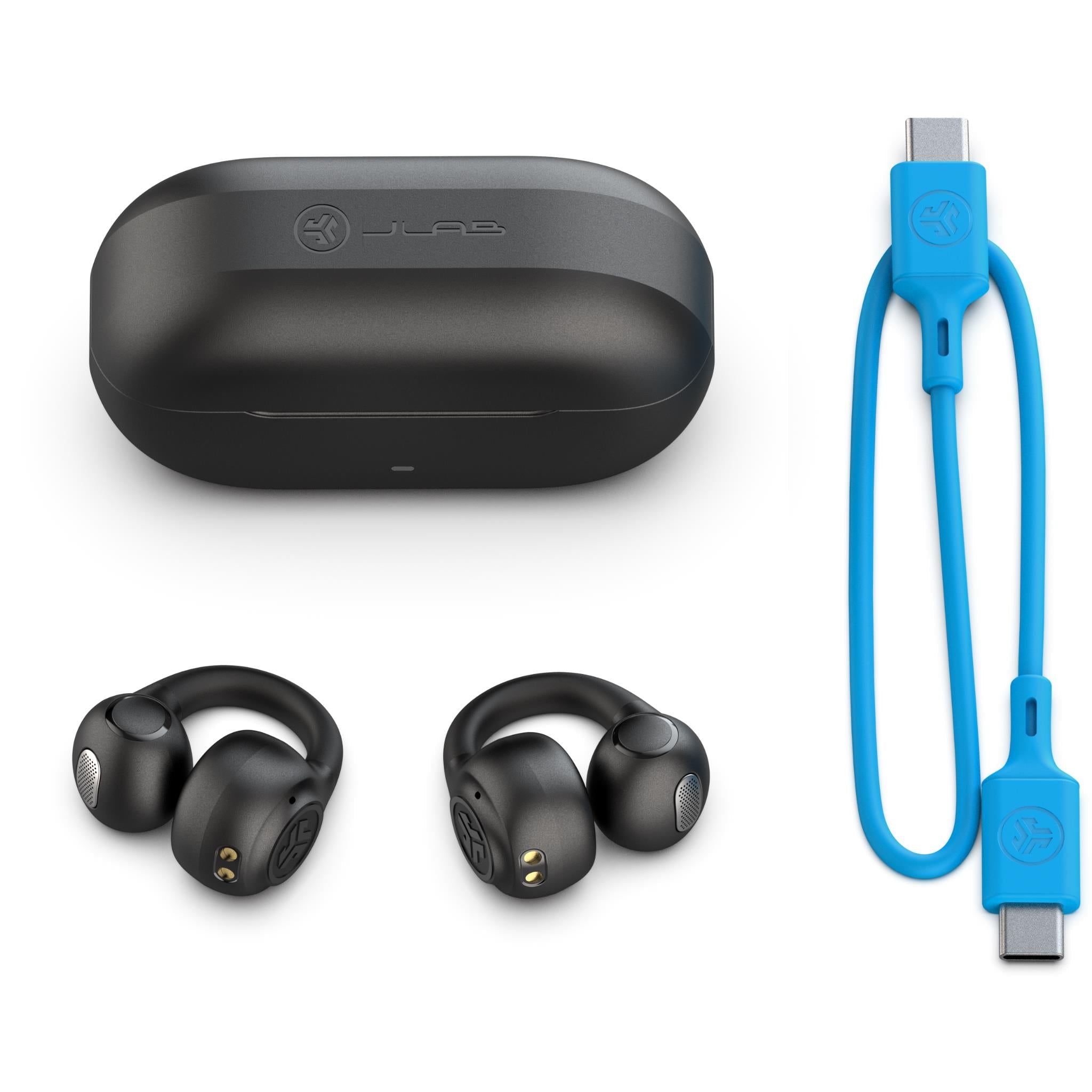 JLab Flex Open Wireless Earbuds (Black)