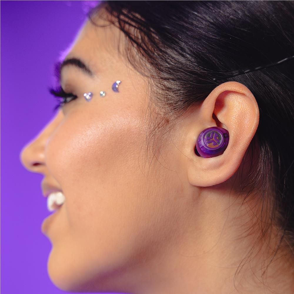 JLab GO Pop ANC True Wireless Earbuds (Clear Purple)