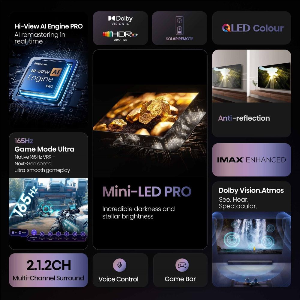 Hisense 65" U7QNZ 4K ULED Mini-LED Smart TV [2025]