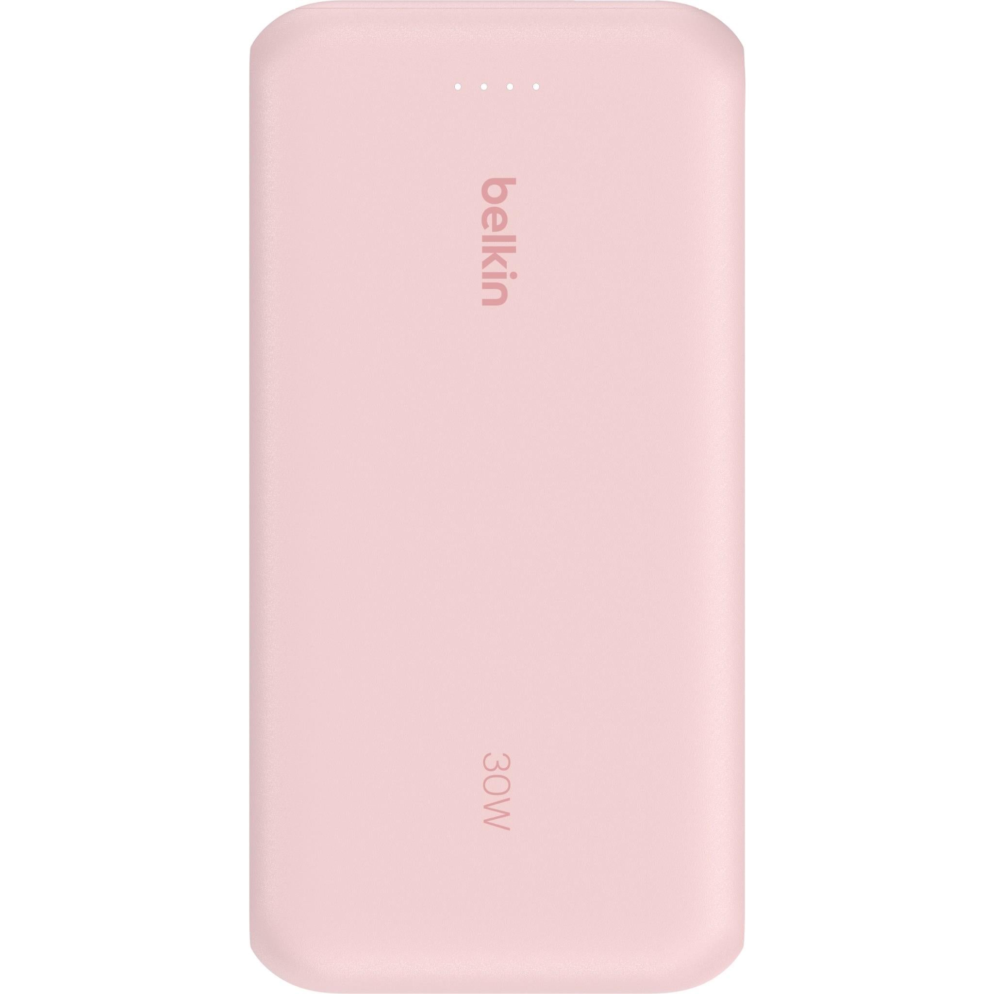 Belkin BoostCharge Power Bank 20K with Integrated Cable (Pink)