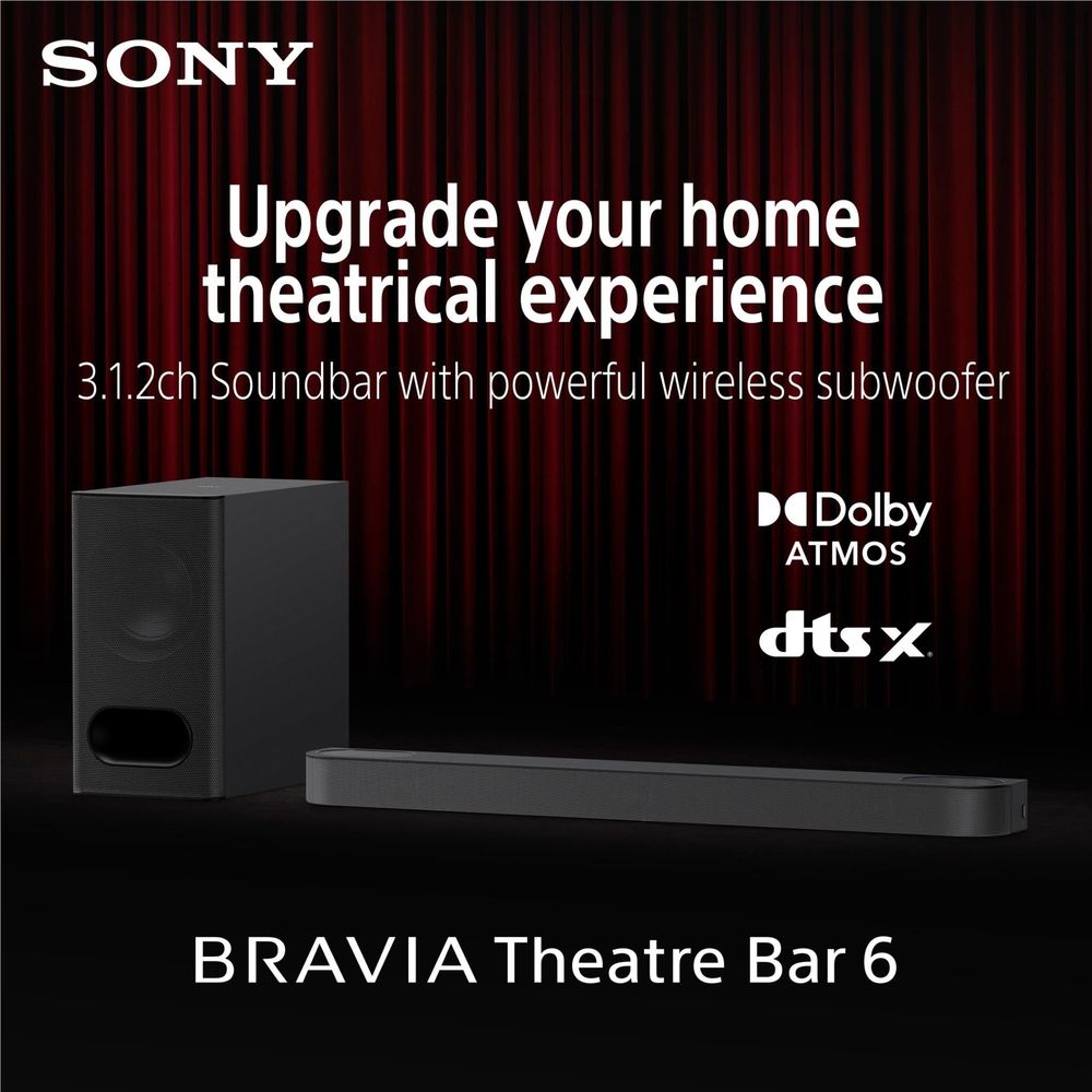 Sony BRAVIA Theatre Bar 6 Soundbar with Wireless Subwoofer