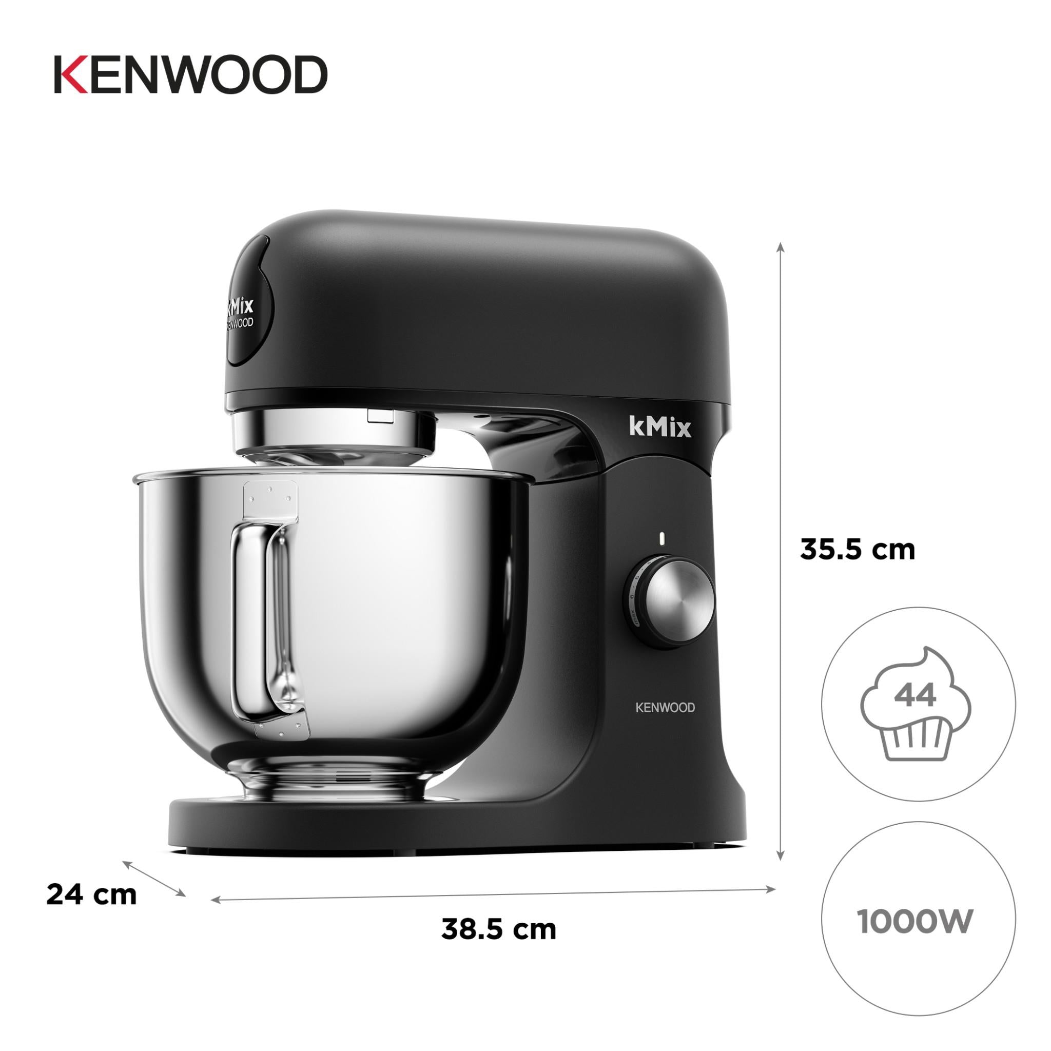 Kenwood KMX751 kMix Stand Mixer (Sleek Black)