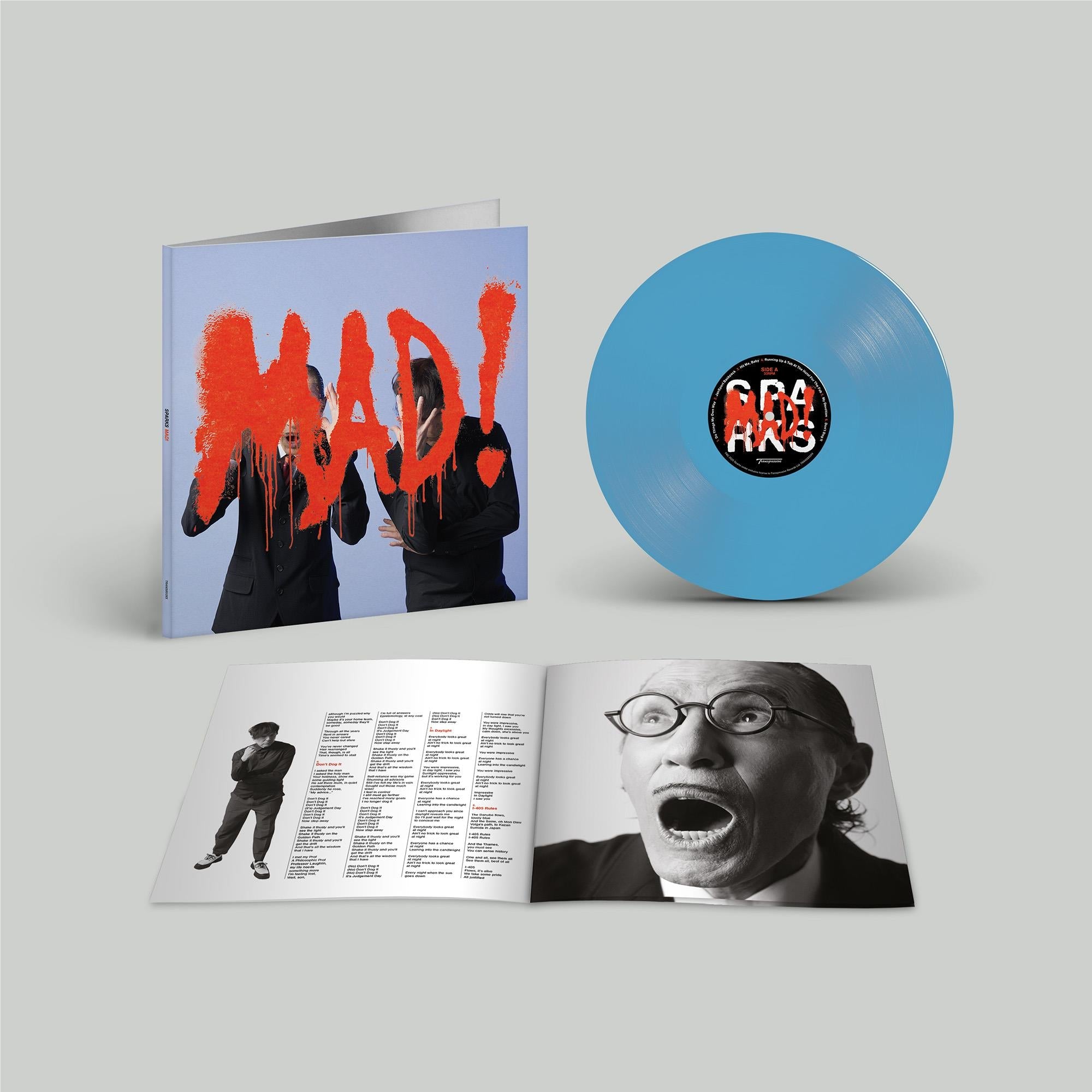 MAD! (Light Blue Vinyl w/Lenticular Cover) - By: Sparks