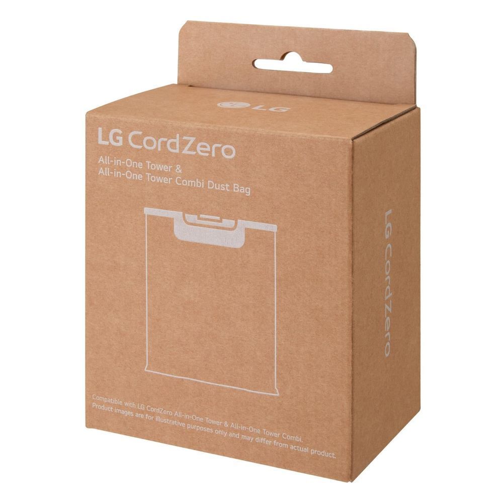 Brown cardboard box for LG CordZero dust bag accessory