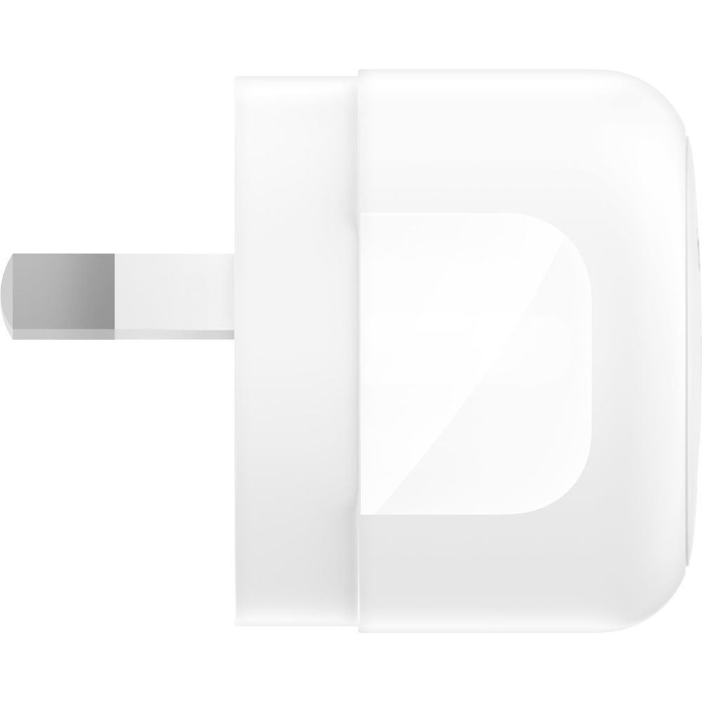 Belkin BoostCharge USB-C wall charger prongs and compact white body