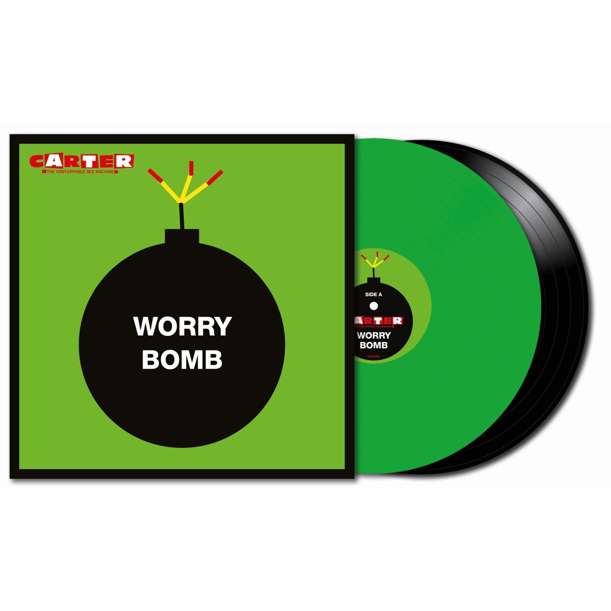 Worry Bomb (2025 Remaster) (Translucent Green & Black Coloured Vinyl) - By:Carter The Unstoppable Sex Machine