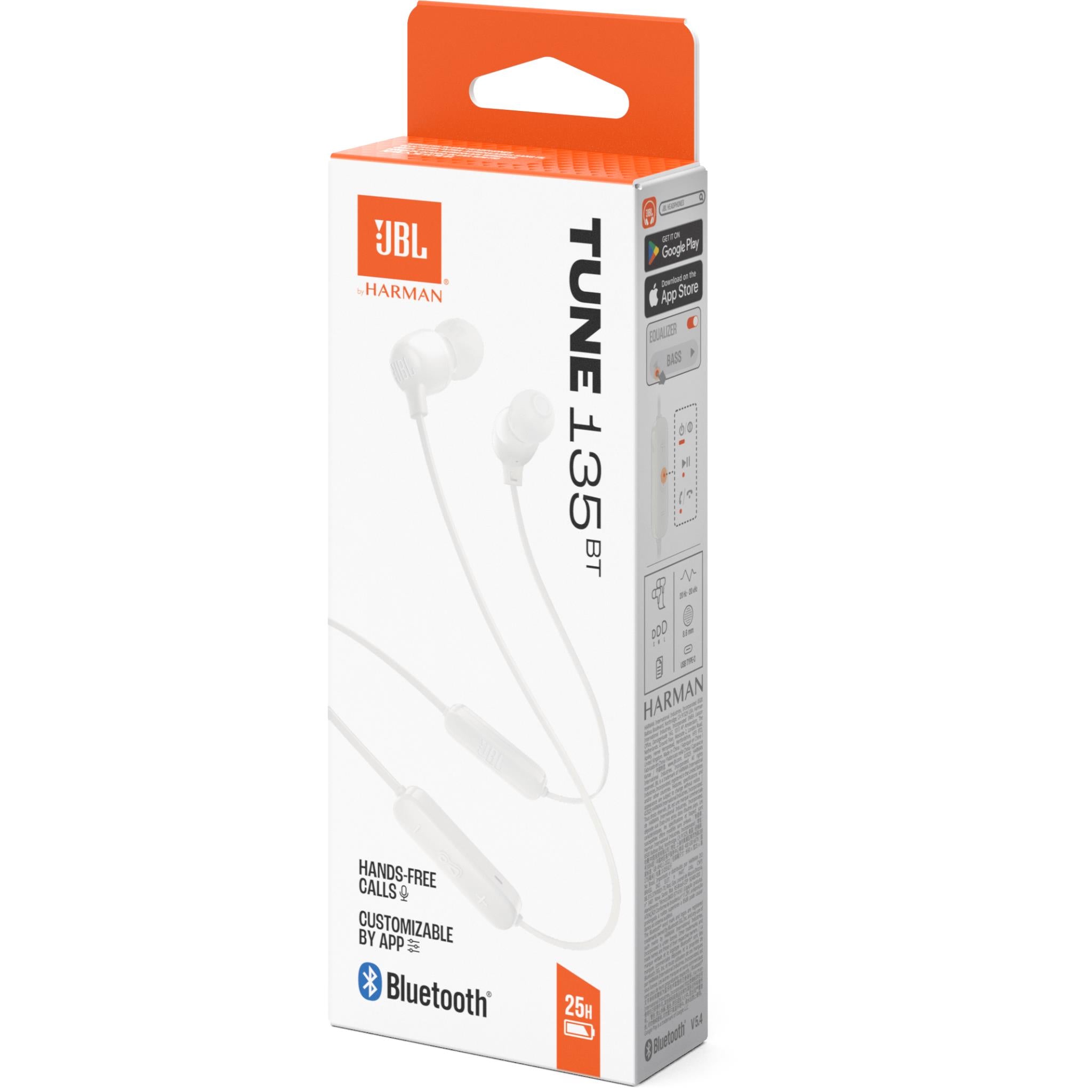 JBL Tune 135BT Wireless In-ear Headphones (White)