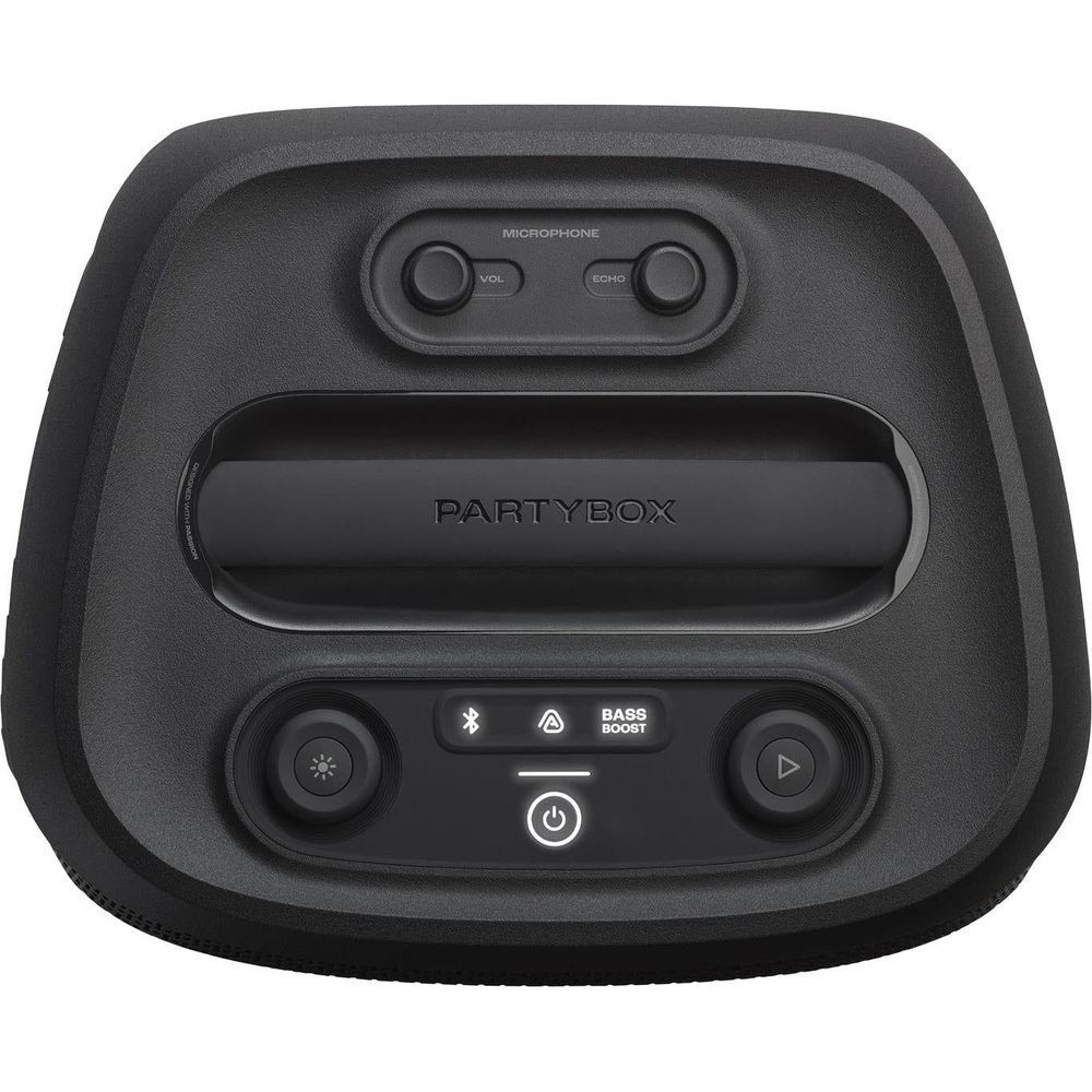JBL PartyBox Encore Essential 2 portable party speaker control panel with buttons and display