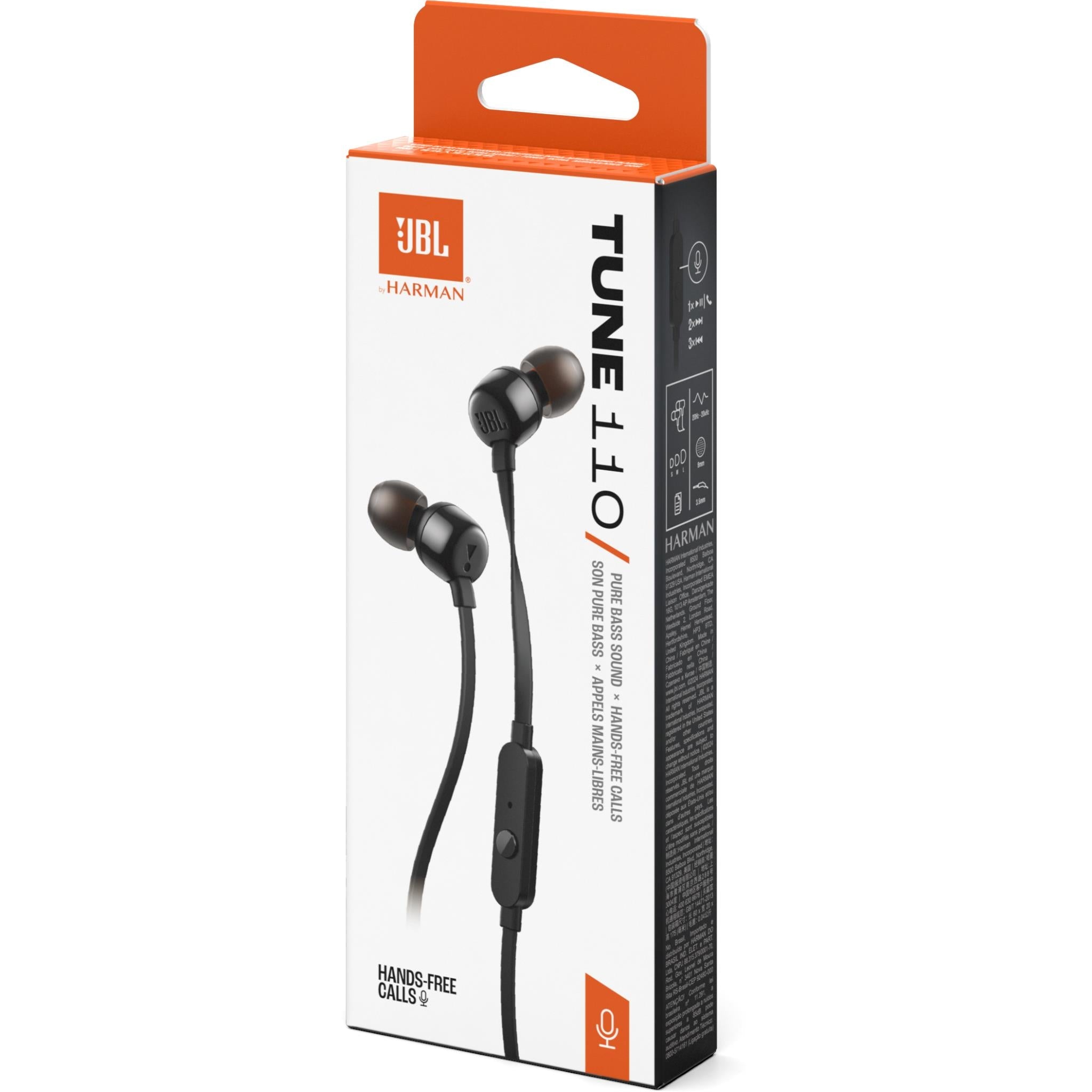 JBL Tune110 In-ear Headphones (Black)