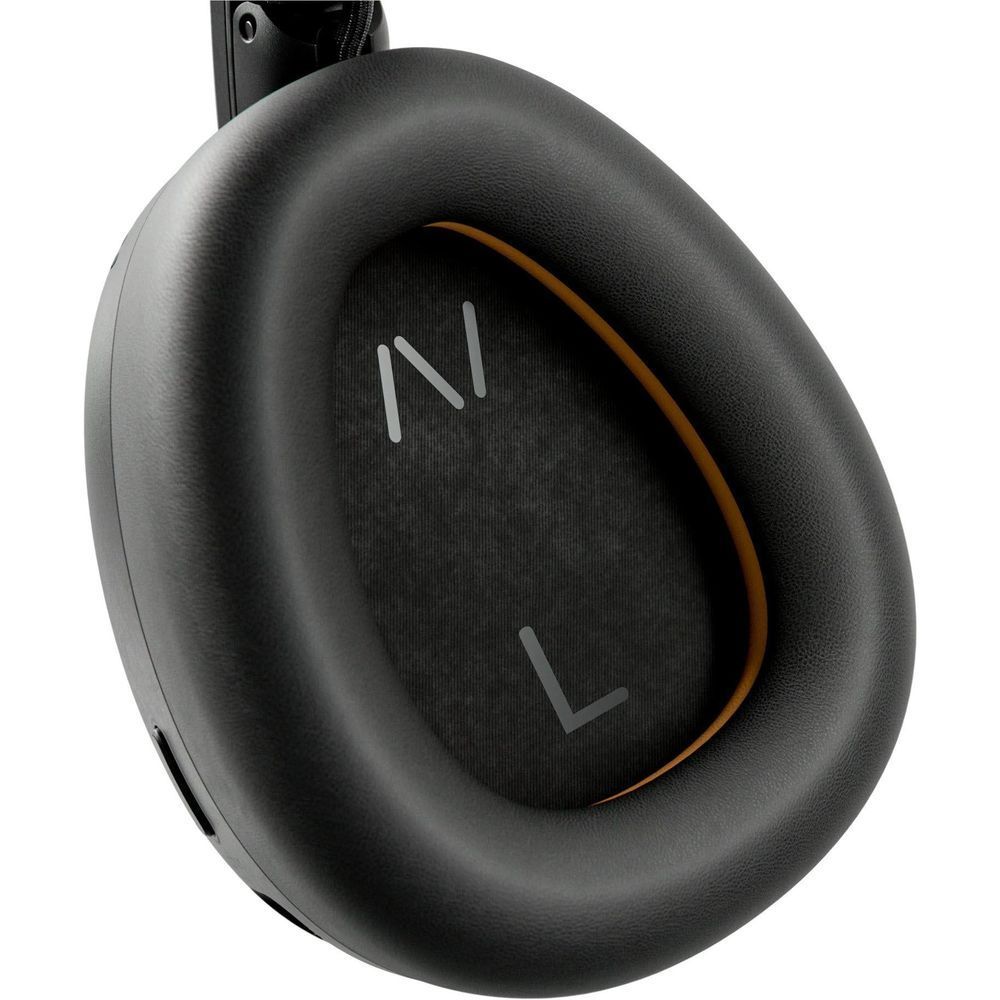 Black over-ear headphones with soft ear pad and cushioned headband