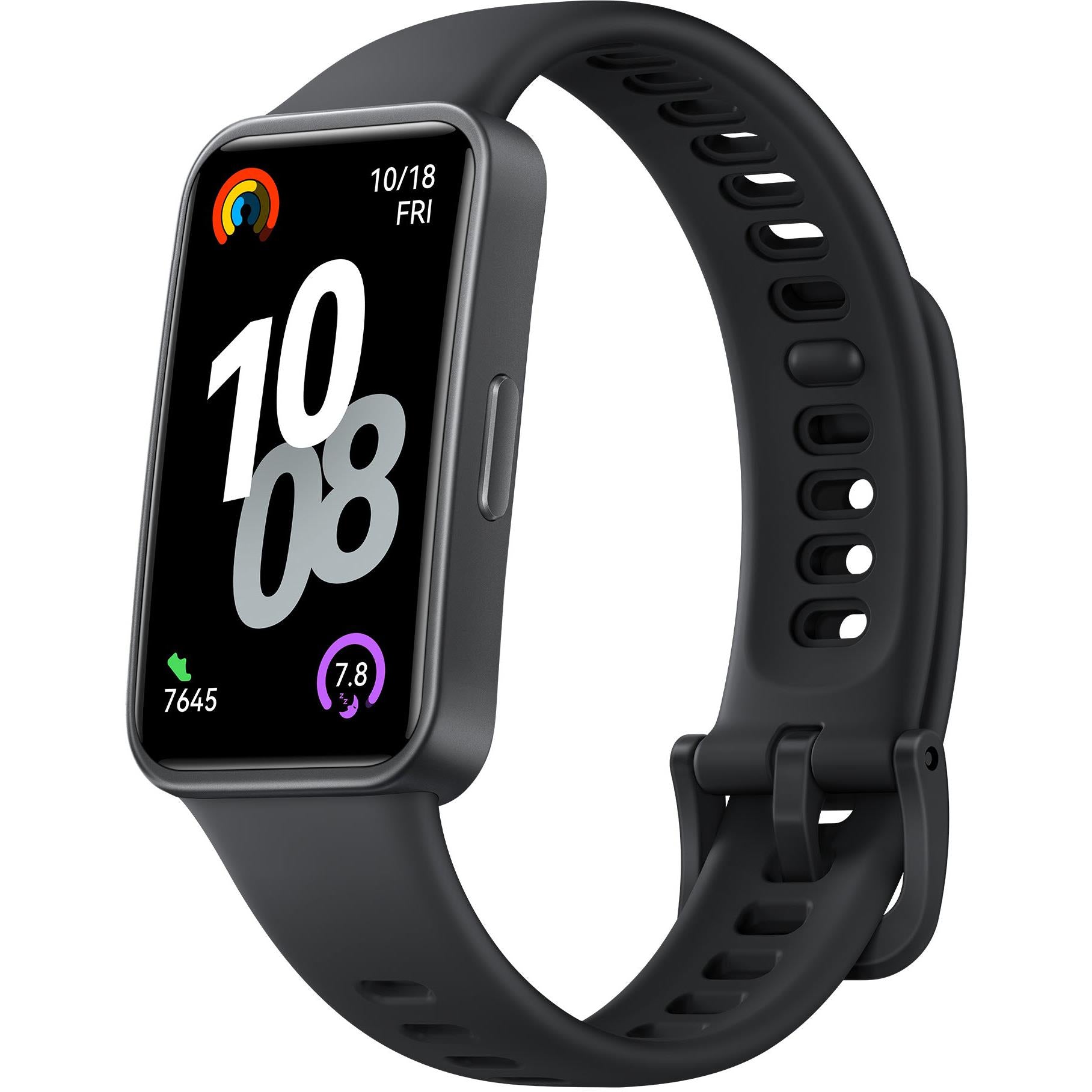 Huawei Band 10 Fitness Tracker Watch (Black - Silicon Bezel)
