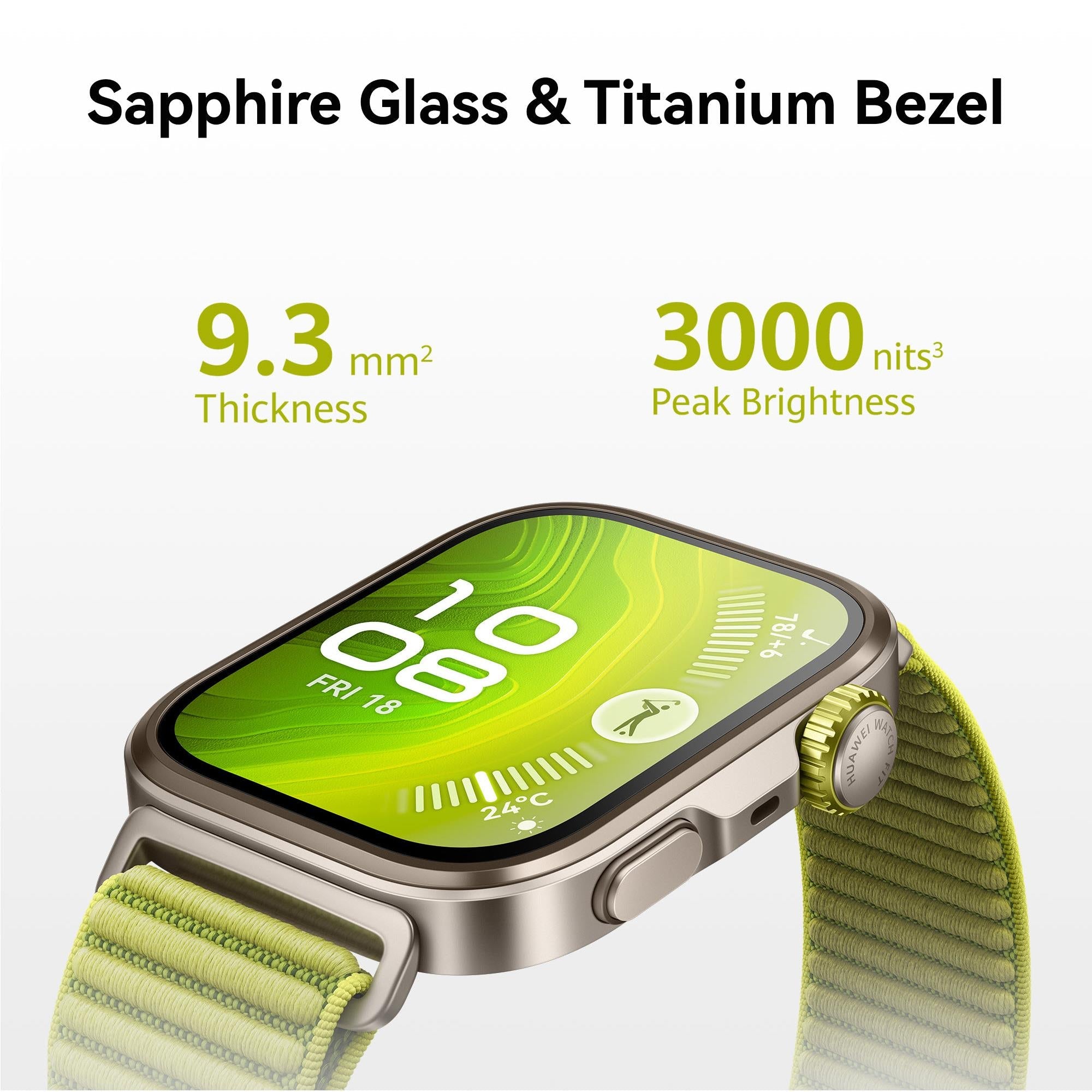 Huawei Fit 4 Pro Matt Black Aluminium Case Watch (Black Fluoroelastomer Sport Strap)