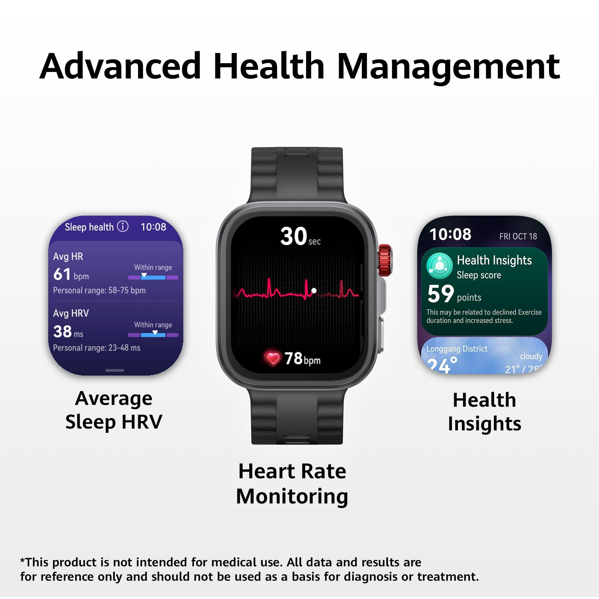 Huawei Fit 4 Pro Matt Black Aluminium Case Watch (Black Fluoroelastomer Sport Strap)