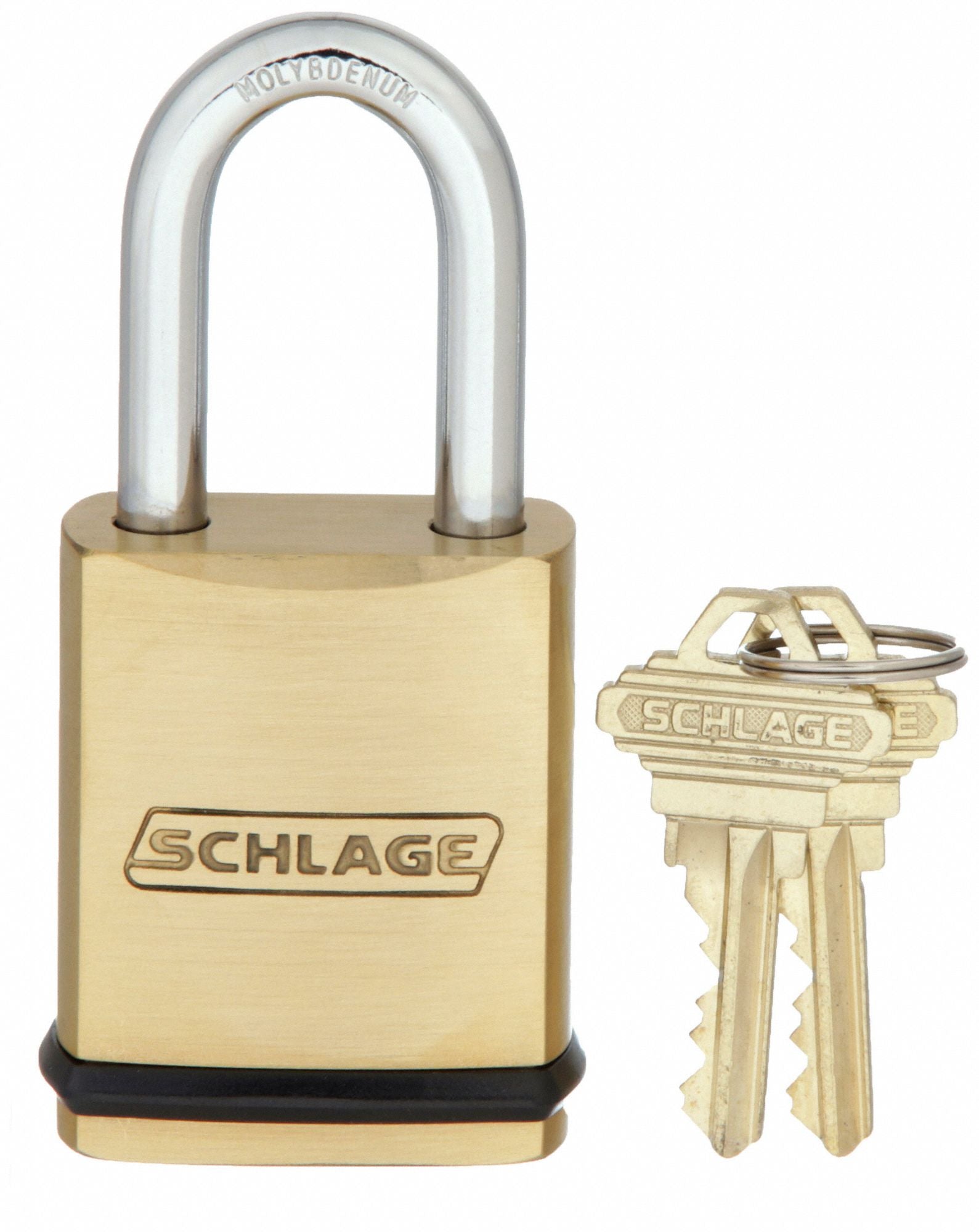 SR1-KS23D2300 - Schlage 23 Series brass padlock 38mm x 8mm (includes SR1 PD cylinder master keyed with two keys)