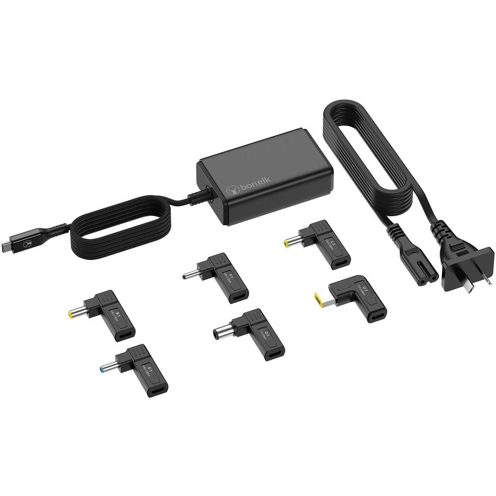 Bonelk Long-Life 65W GaN Multi-Device Laptop Charger (Black)
