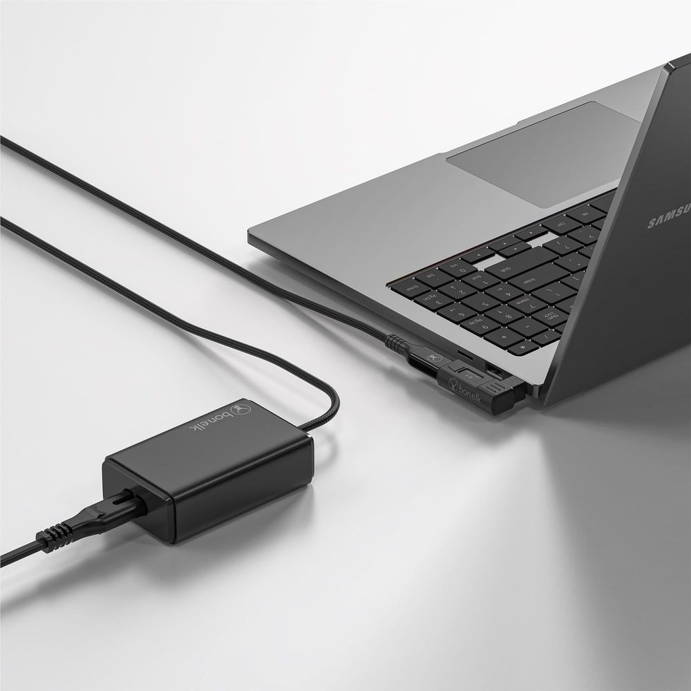 Bonelk Long-Life 65W GaN Multi-Device Laptop Charger (Black)