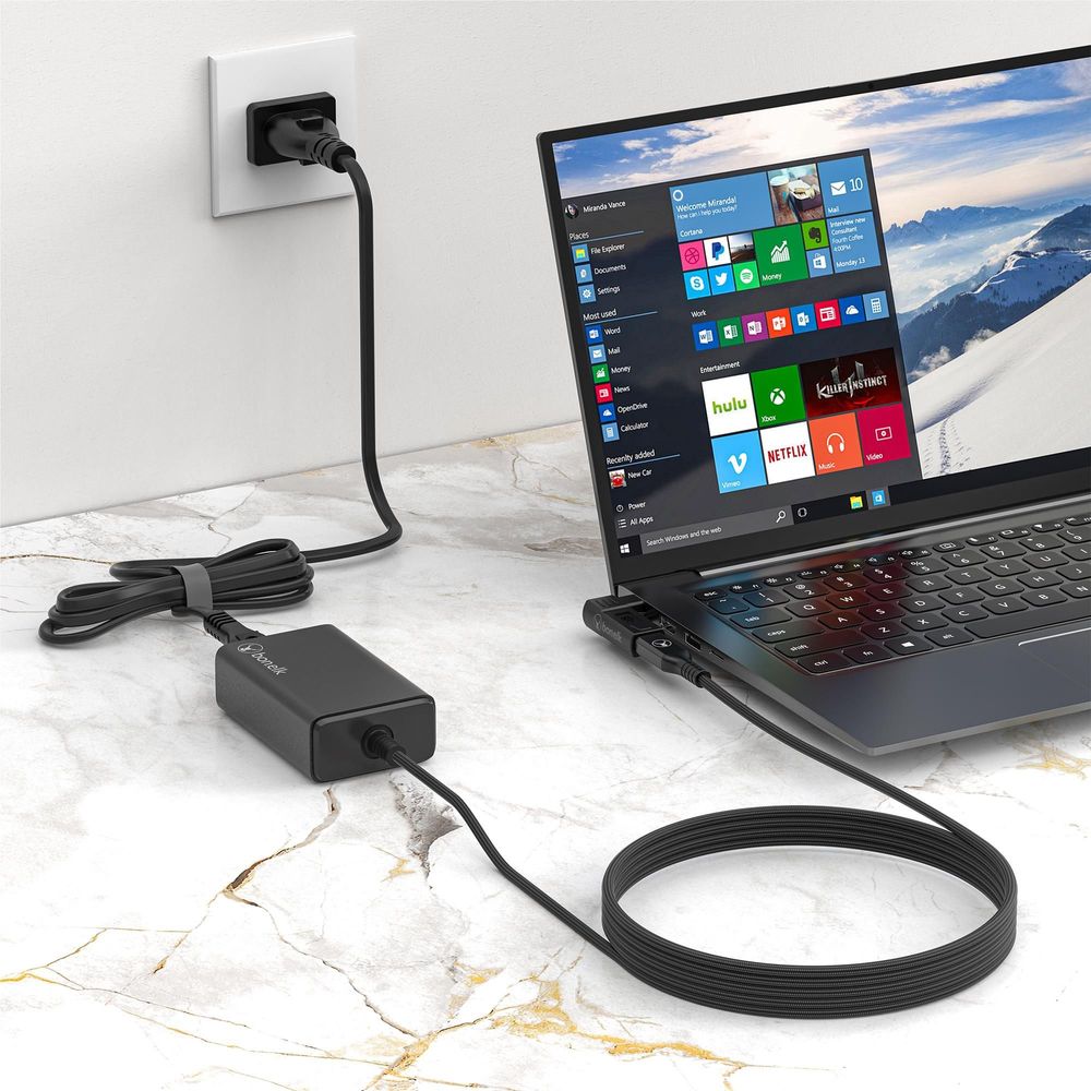 Bonelk Long-Life 65W GaN Multi-Device Laptop Charger (Black)