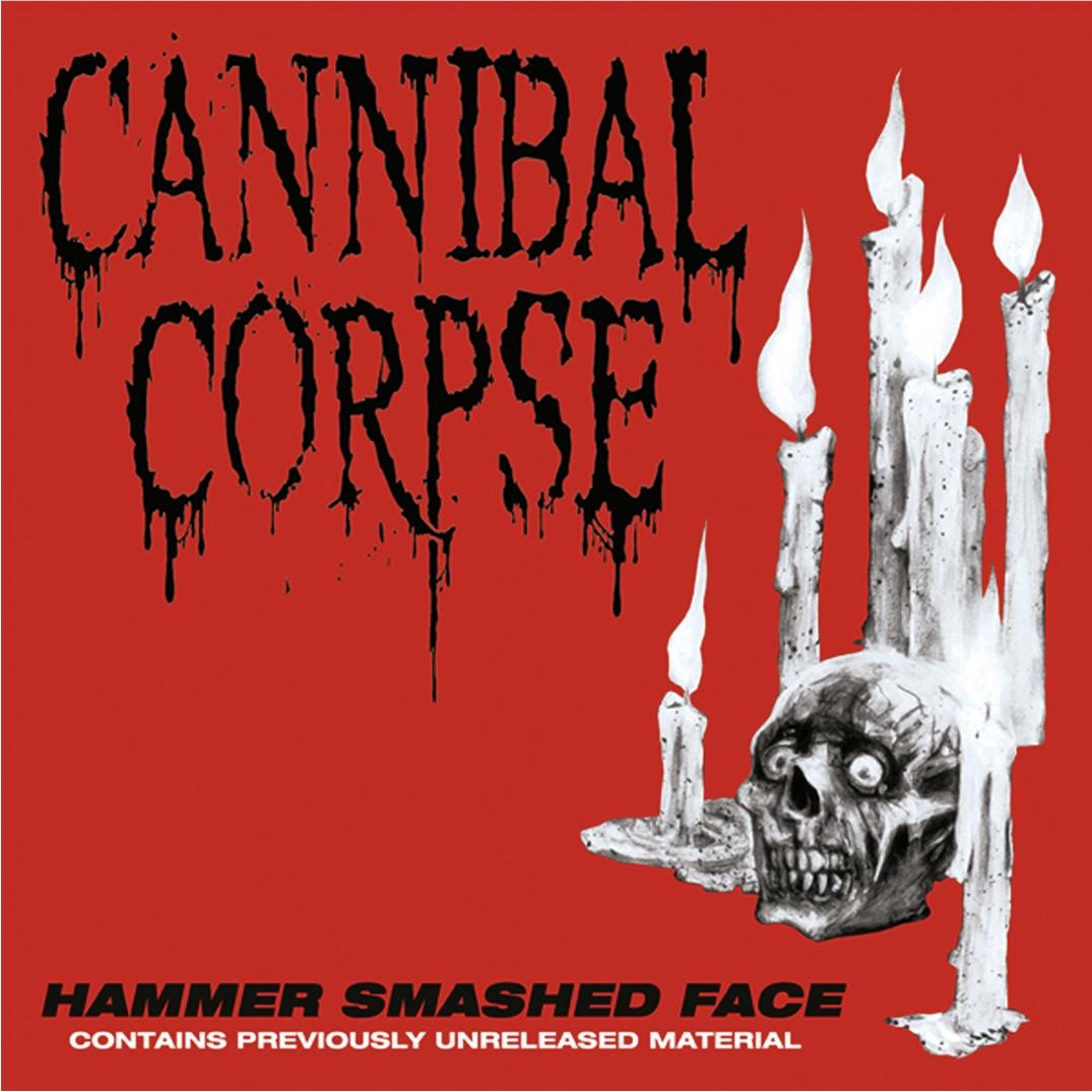 Hammer Smashed Face (Clear Red Splattered Vinyl) - By: Cannibal Corpse