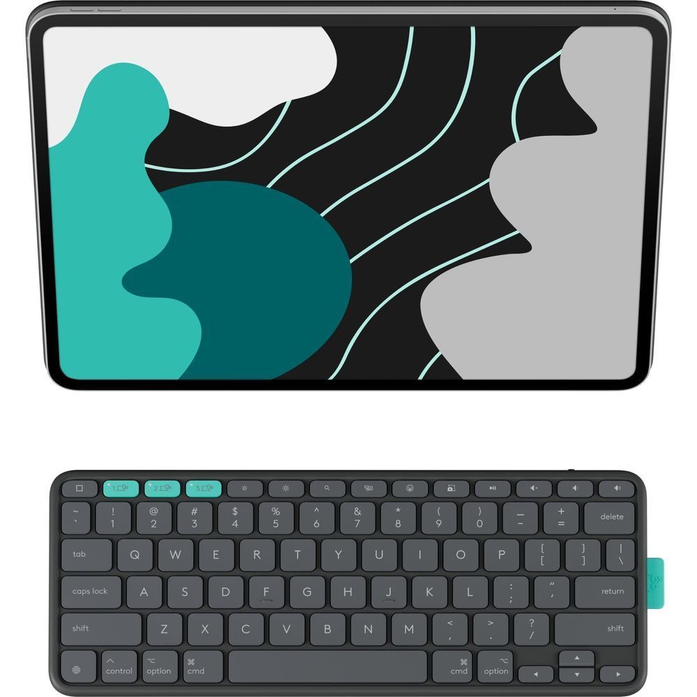 Graphite flip folio keyboard case with tablet display
