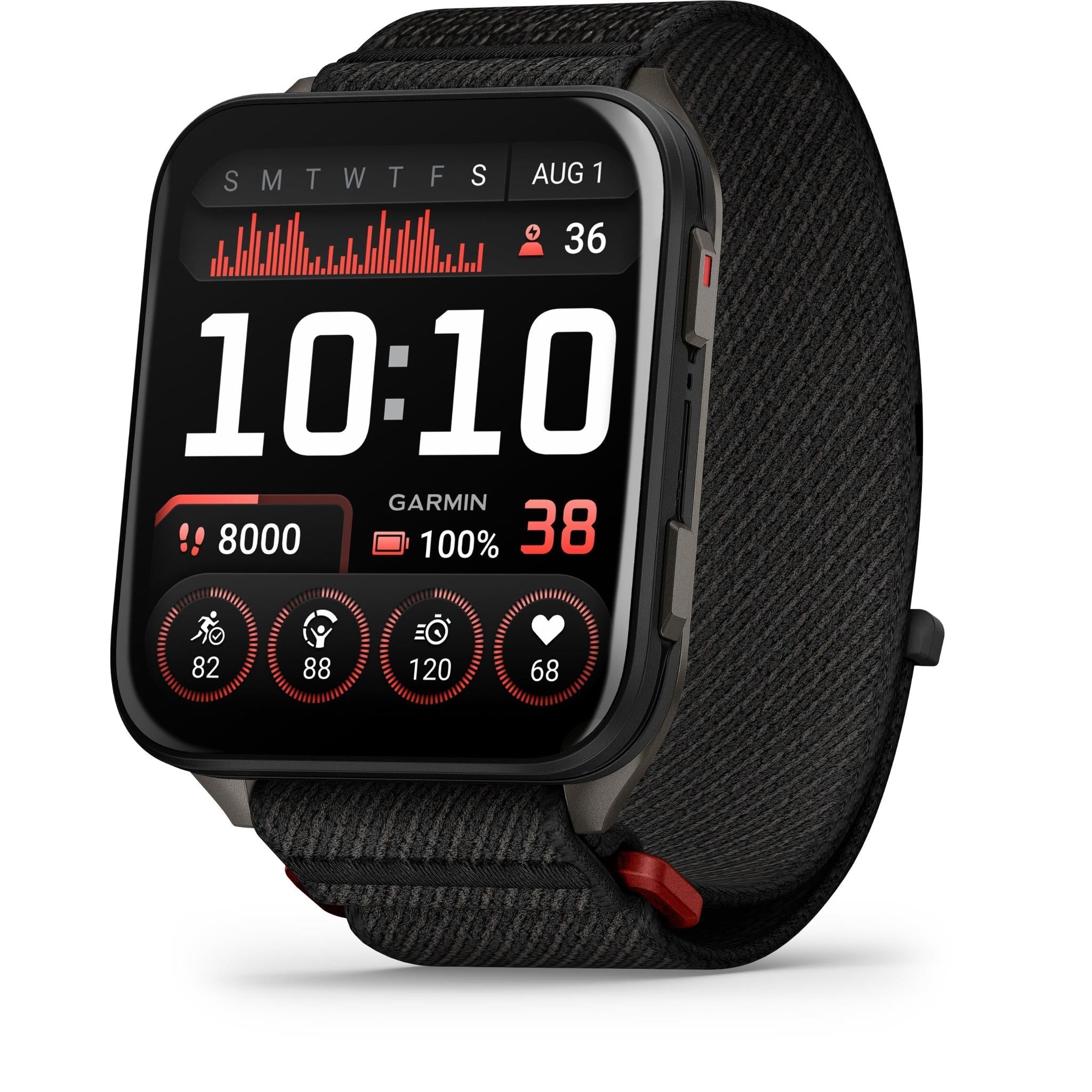 Garmin Venu X1 GPS Smartwatch (Black with Slate Titanium Caseback and Black ComfortFit Nylon Band)