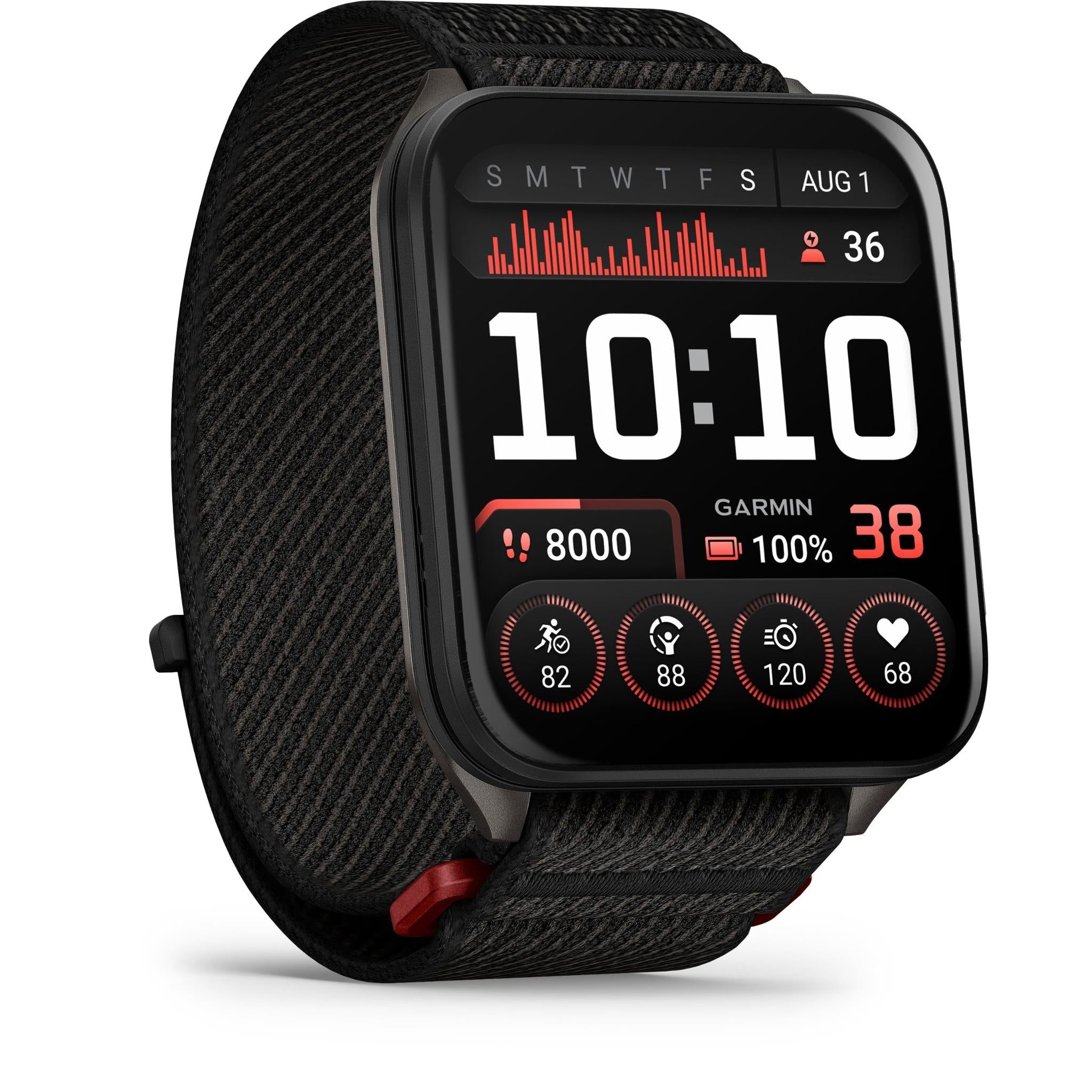 Garmin Venu X1 GPS Smartwatch (Black with Slate Titanium Caseback and Black ComfortFit Nylon Band)