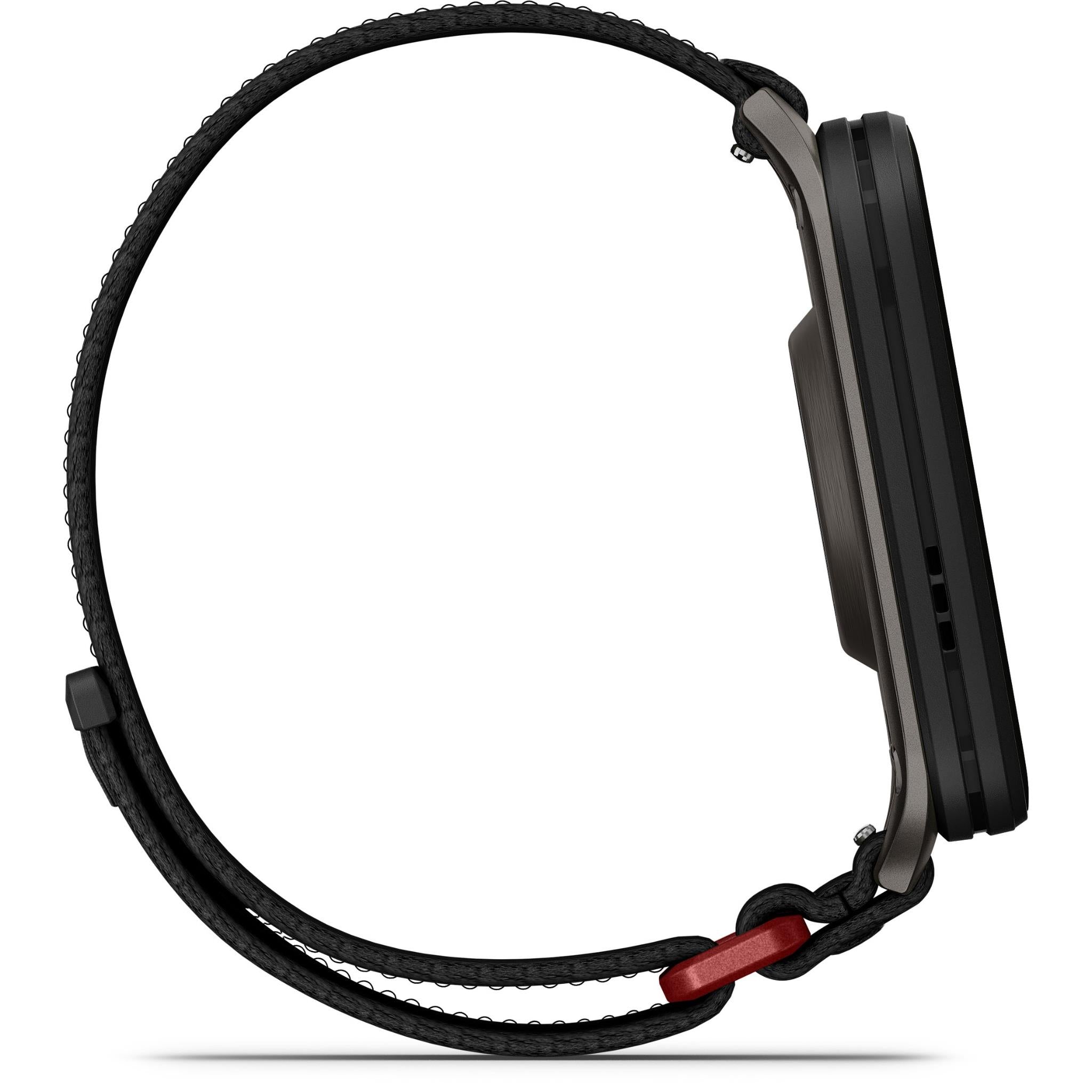 Garmin Venu X1 GPS Smartwatch (Black with Slate Titanium Caseback and Black ComfortFit Nylon Band)