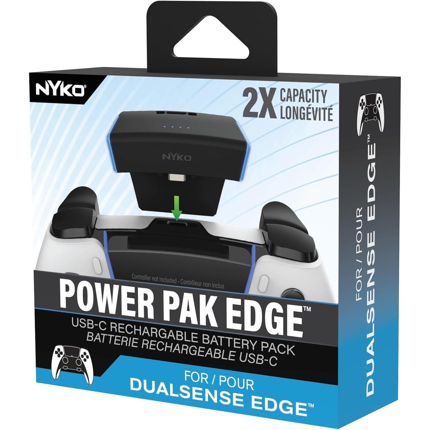 Nyko Power Pak Edge battery pack for PS5 DualSense Edge controller in black, image 3 - Electronic Gaming Accessories at Tech Supply Shed NZ