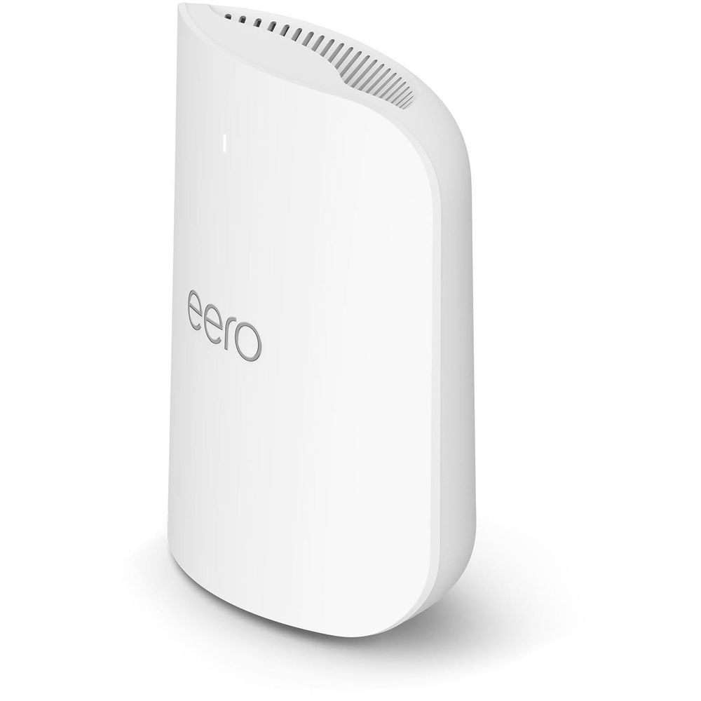 eero Wi-Fi 7 mesh router, white domed body with side vents