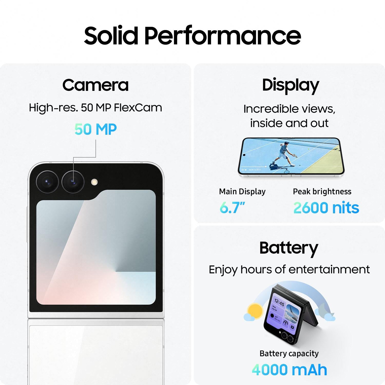 Samsung Galaxy Z Flip7 FE 5G 128GB (White)