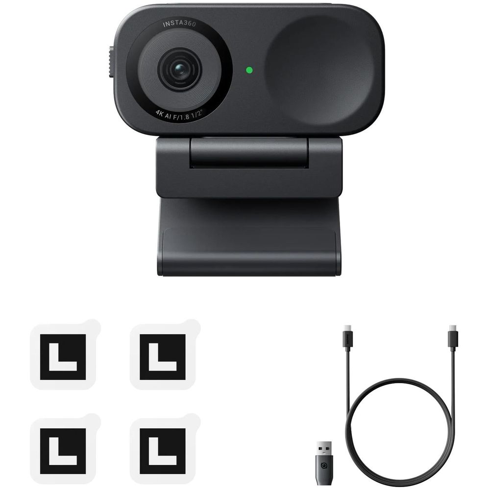 Insta360 Link 2C AI-Powered 4K Webcam (Graphite Black)