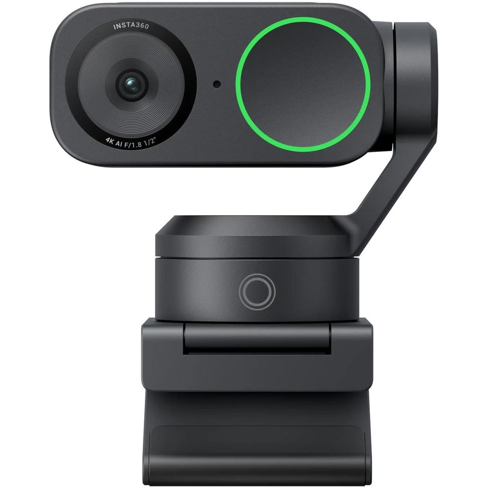 Insta360 Link 2 AI-Powered Pan, Tilt & Zoom 4K Webcam (Graphite Black)