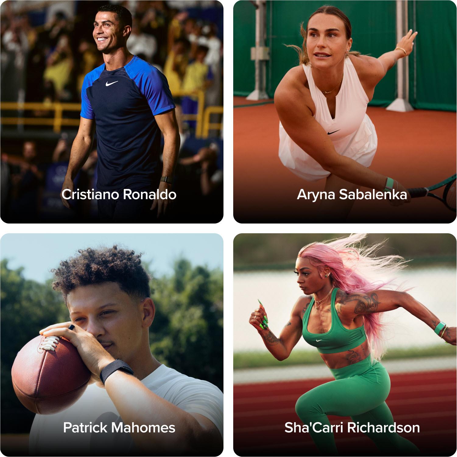 Athlete portrait collage with workout sports imagery