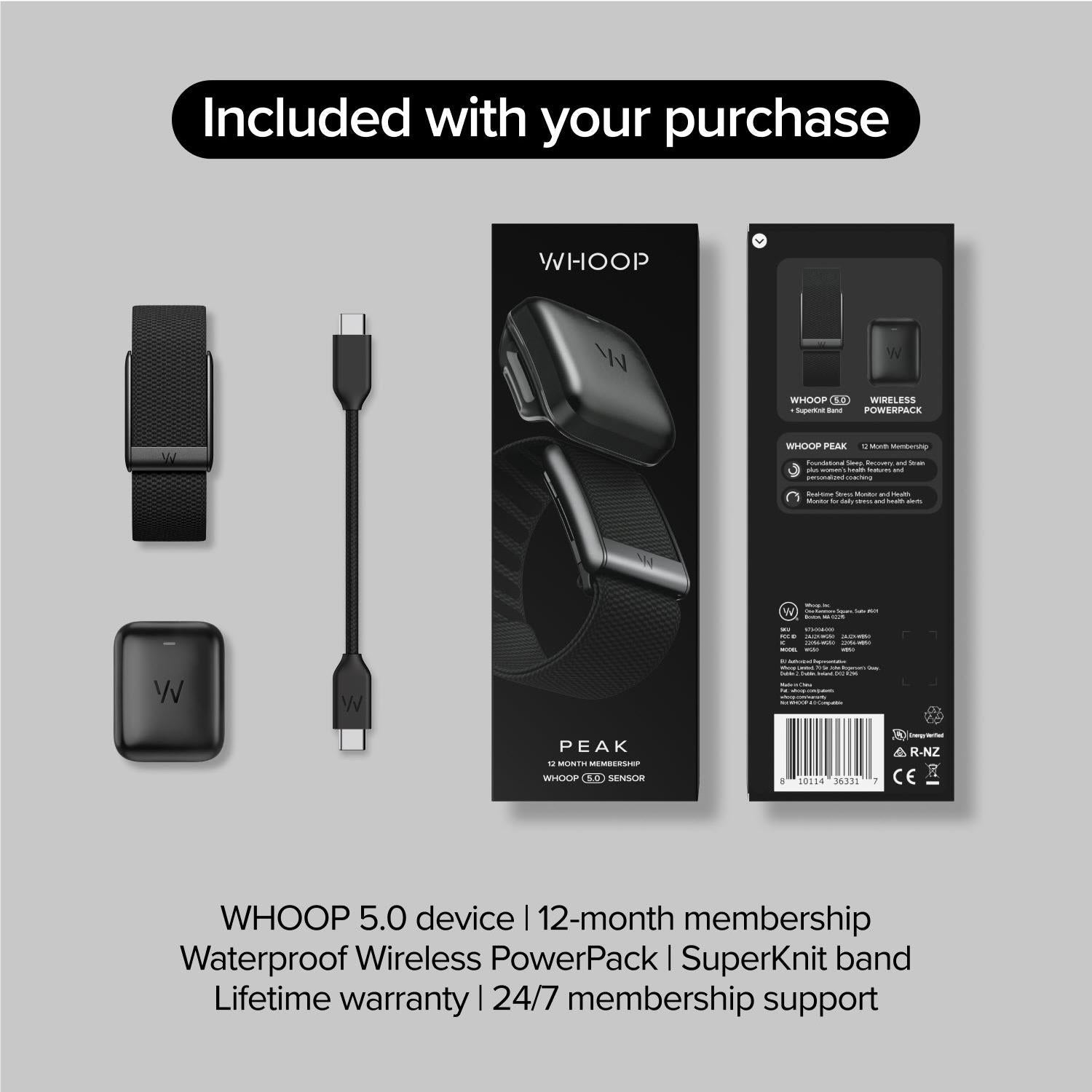 Included fitness tracker package with accessories shown in set