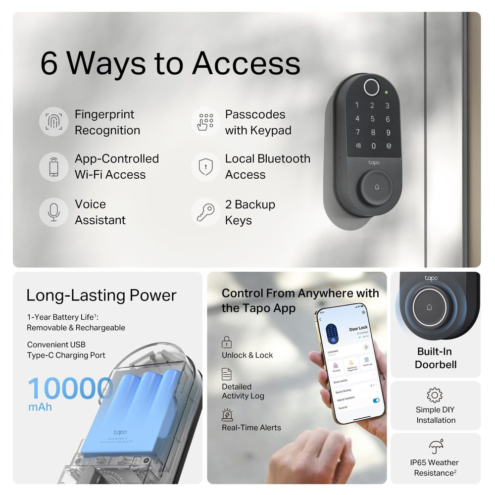 TP-Link Tapo D110 Smart Wi-Fi Door Lock