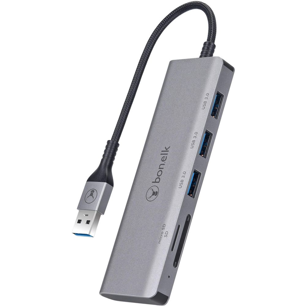 Bonelk Long-Life USB-A 5-in-1 Multiport Hub (Space Grey)