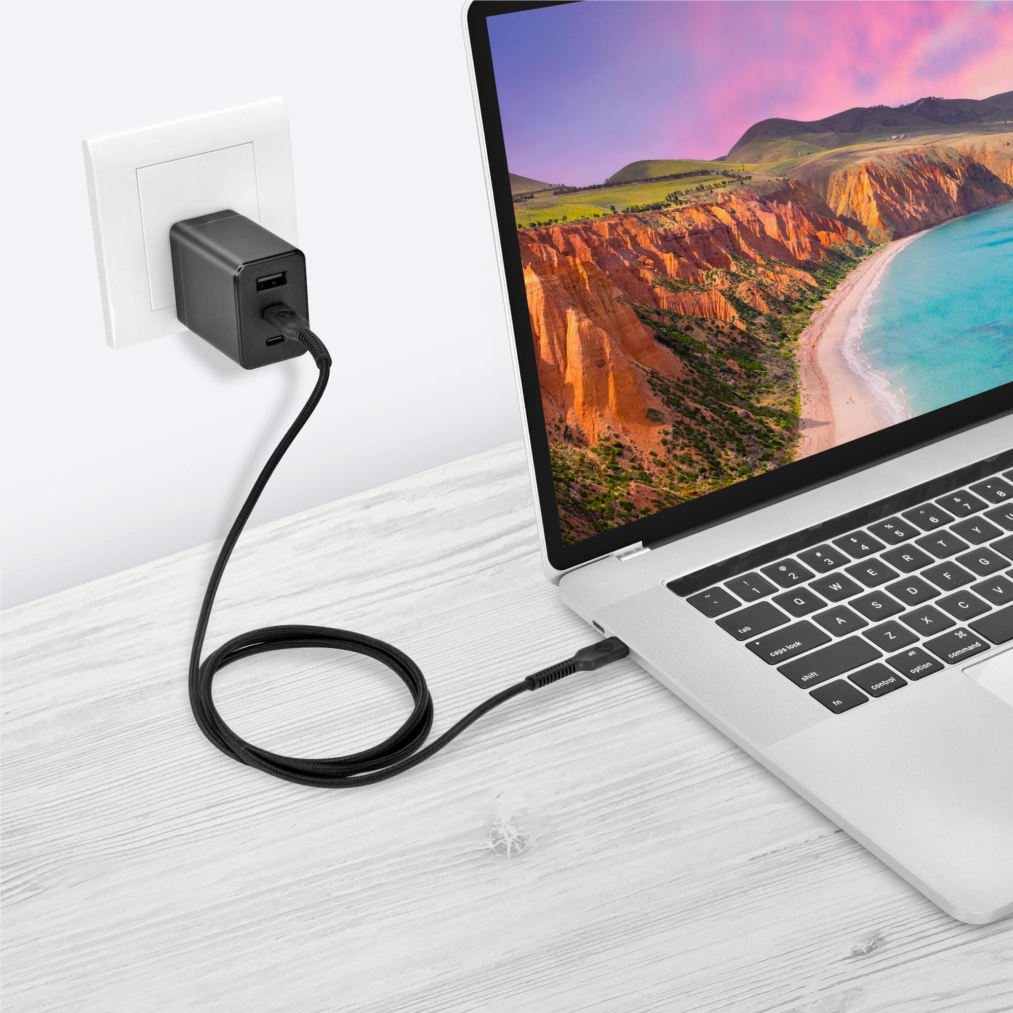 Bonelk Long-Life Easy-Grip USB-C to USB-C 1.5m Cable (Black)